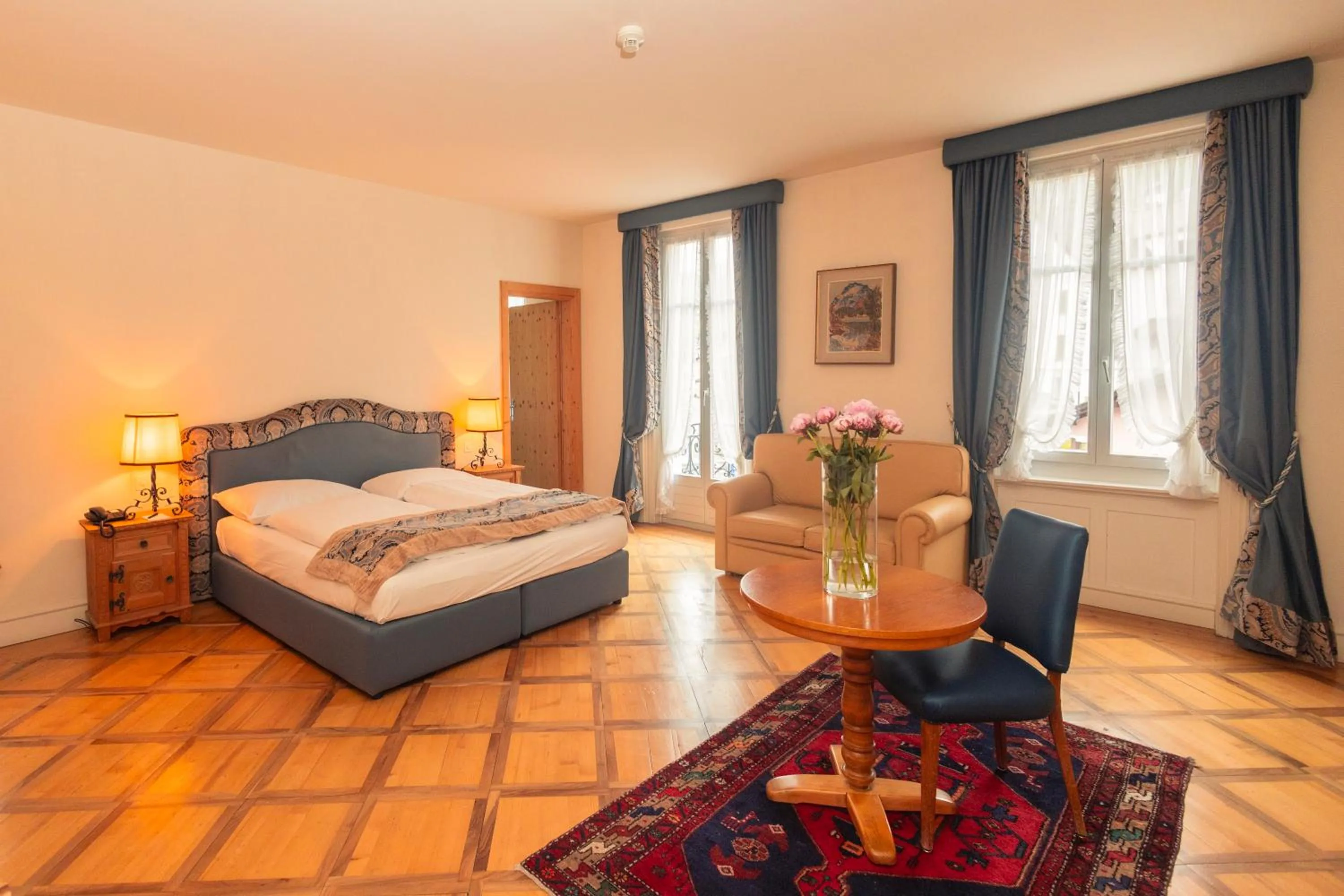 Bed in Hotel Bernina 1865 by Kleos Group Collection