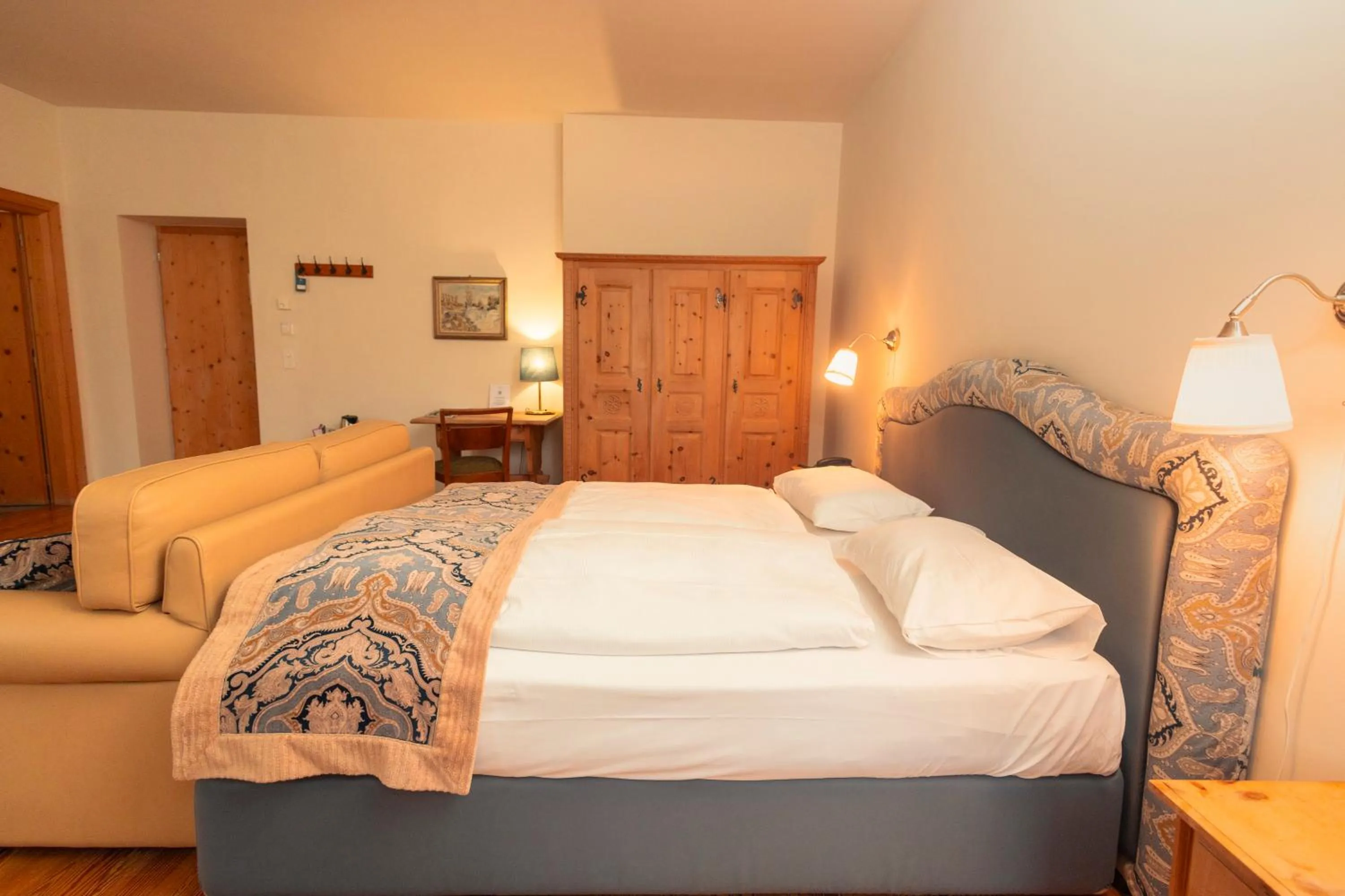 Bed in Hotel Bernina 1865 by Kleos Group Collection