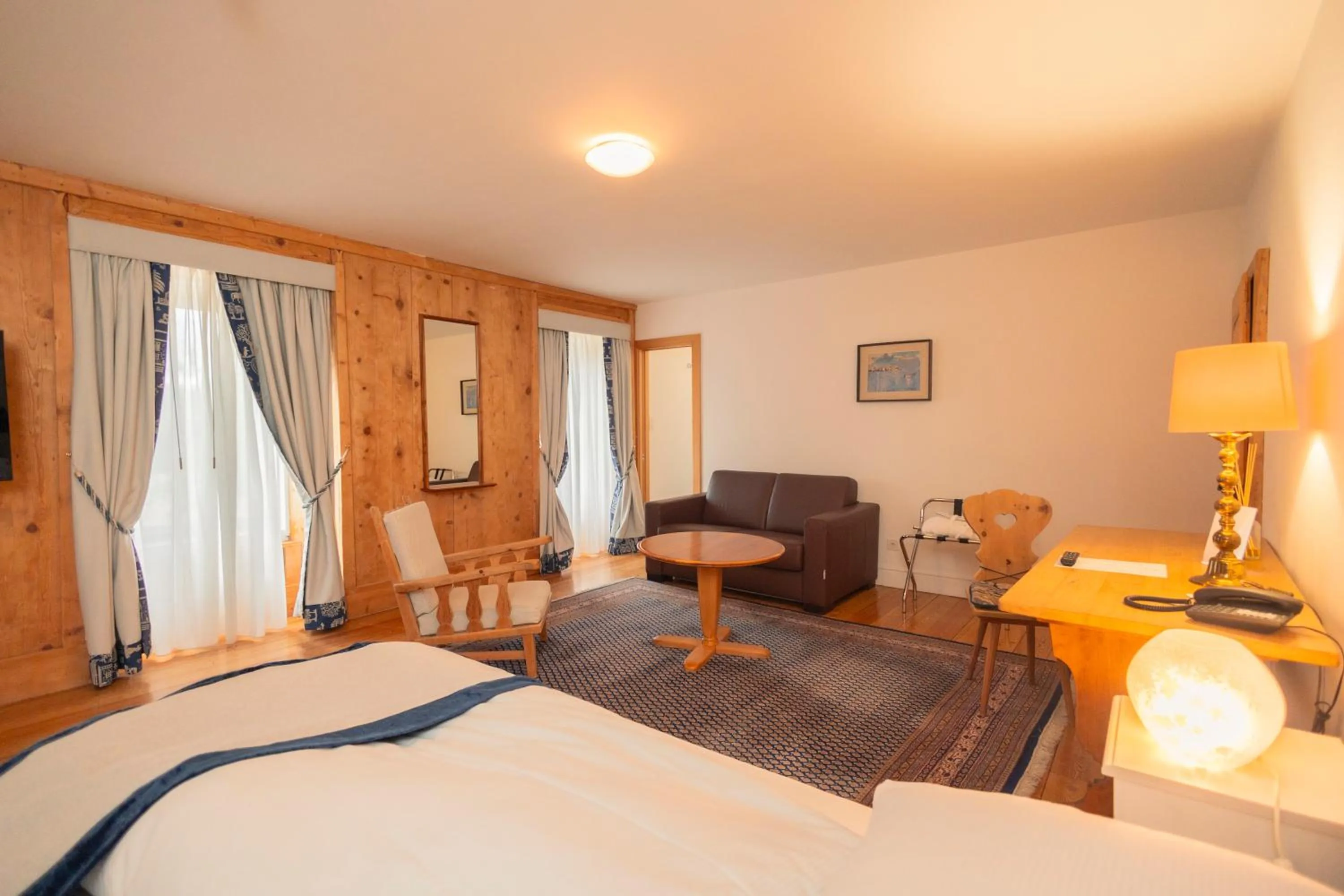 Bed in Hotel Bernina 1865 by Kleos Group Collection