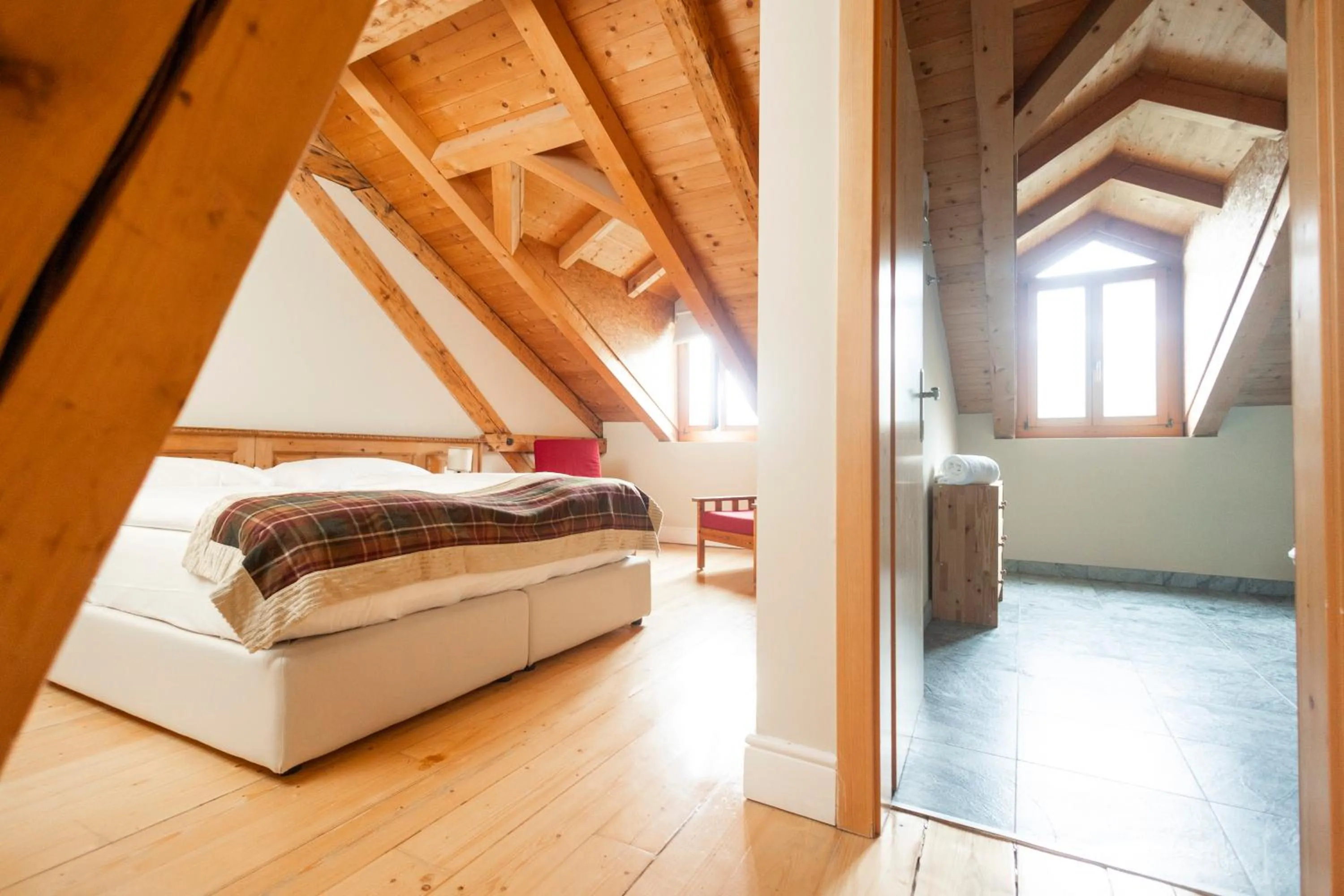 Bed in Hotel Bernina 1865 by Kleos Group Collection