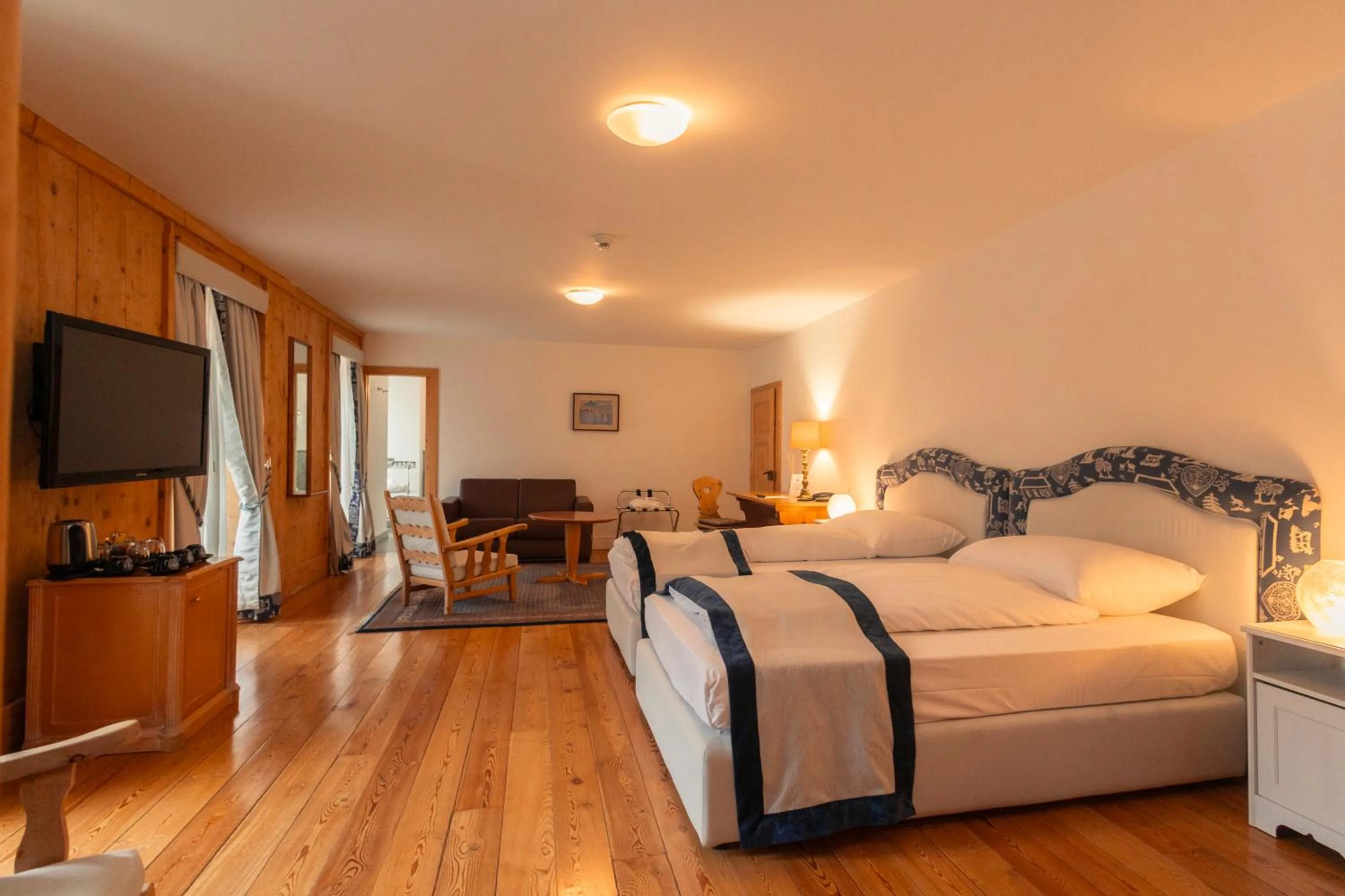 Bed in Hotel Bernina 1865 by Kleos Group Collection