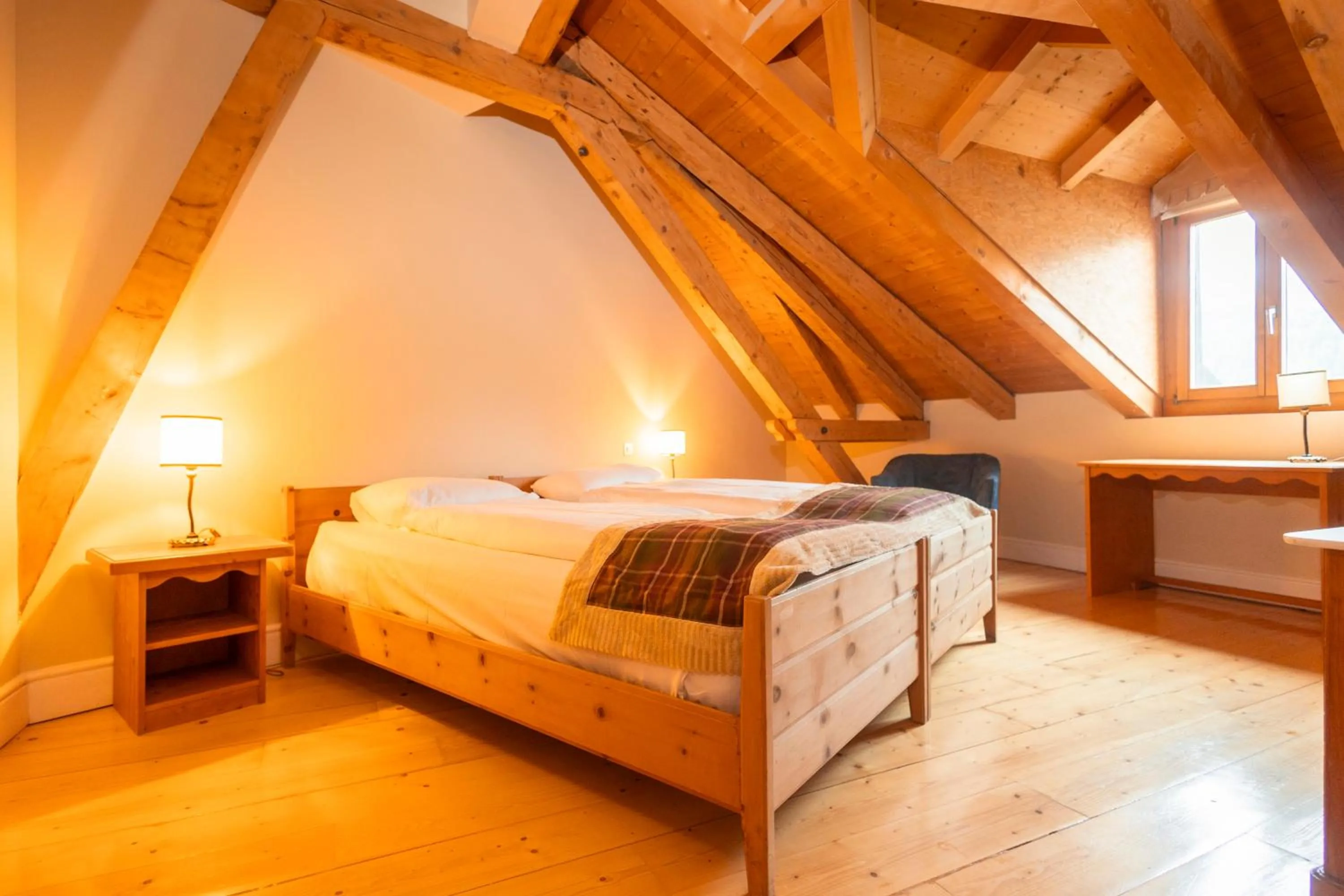 Bed in Hotel Bernina 1865 by Kleos Group Collection