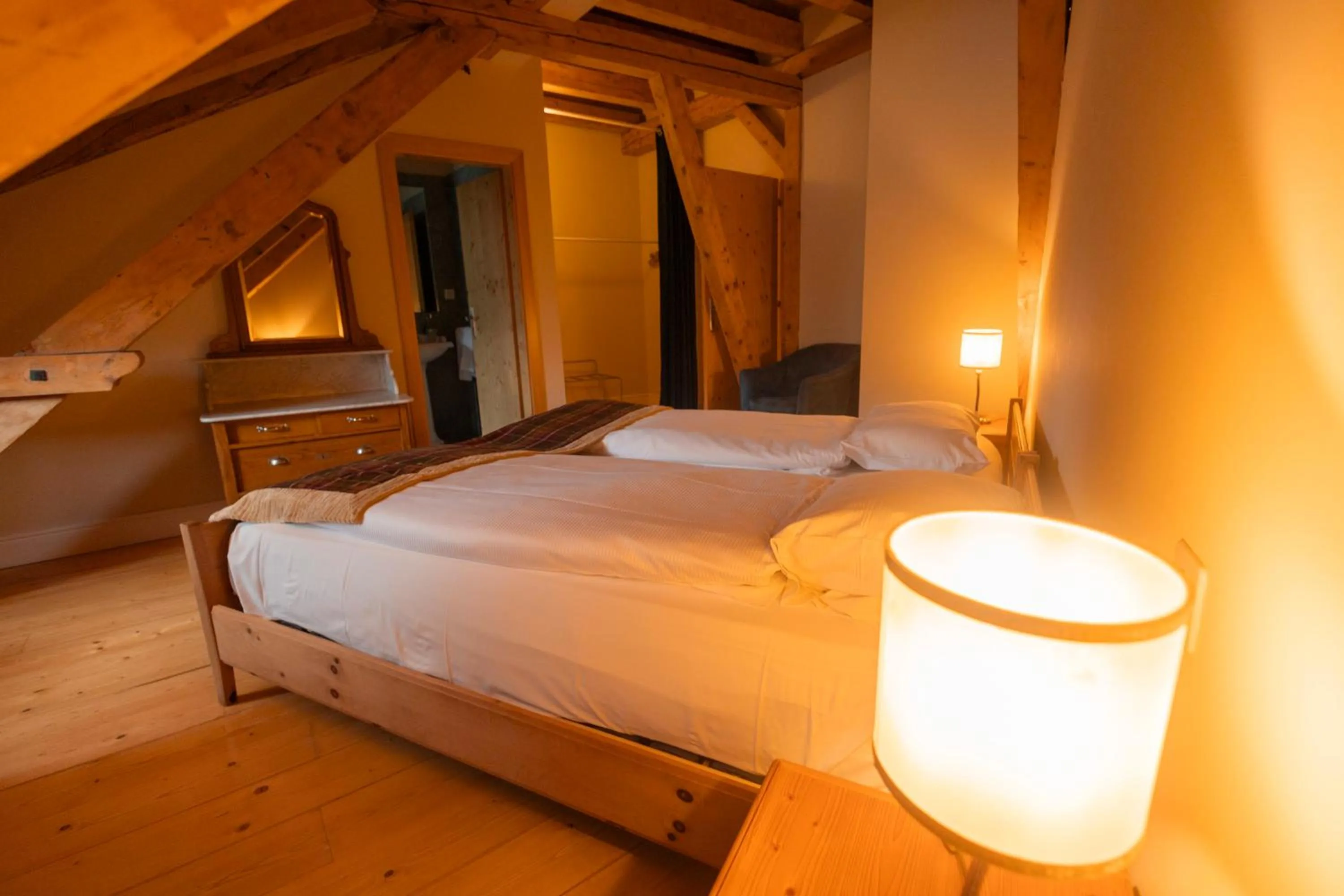 Bed in Hotel Bernina 1865 by Kleos Group Collection