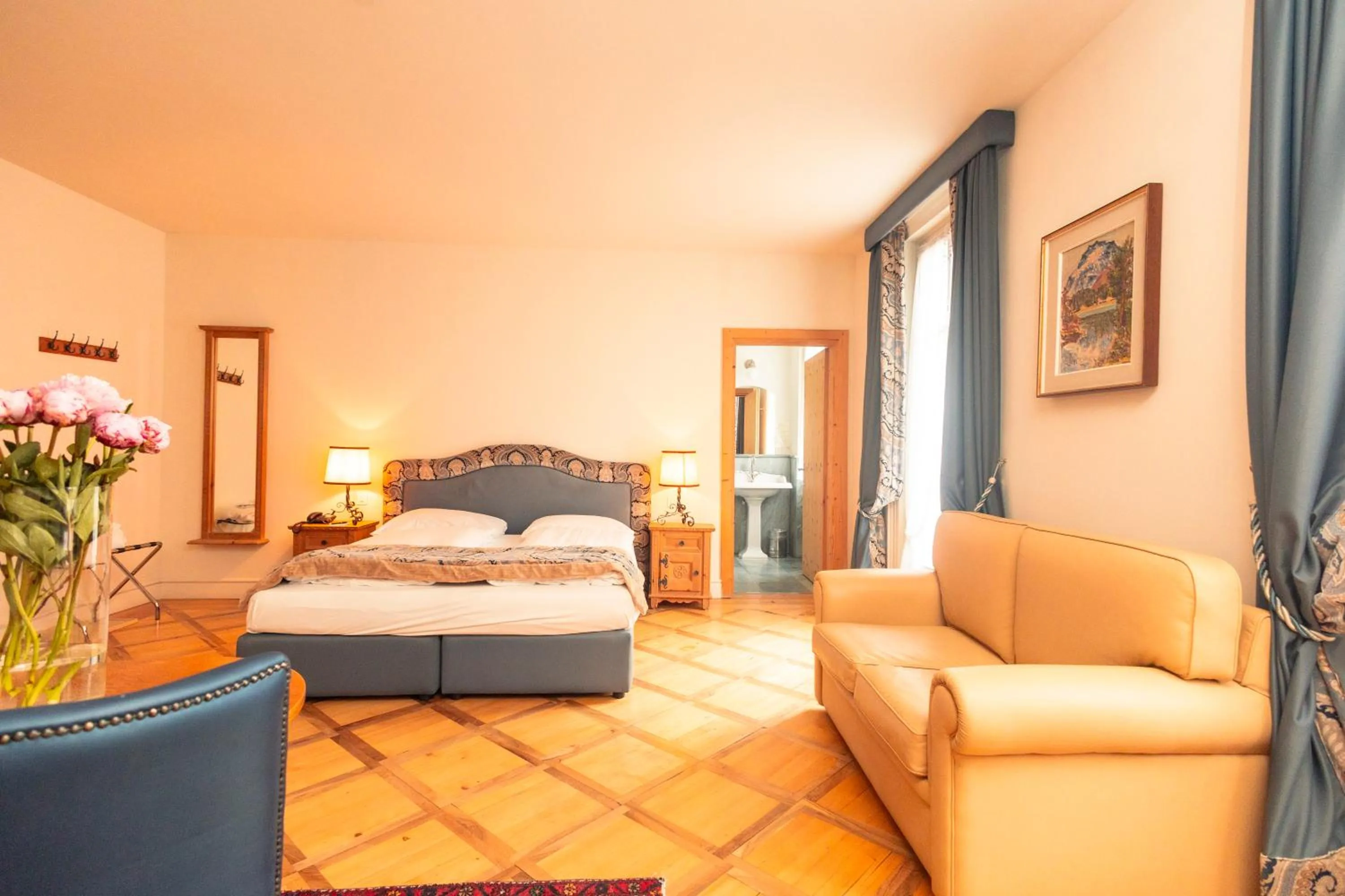 Bed in Hotel Bernina 1865 by Kleos Group Collection