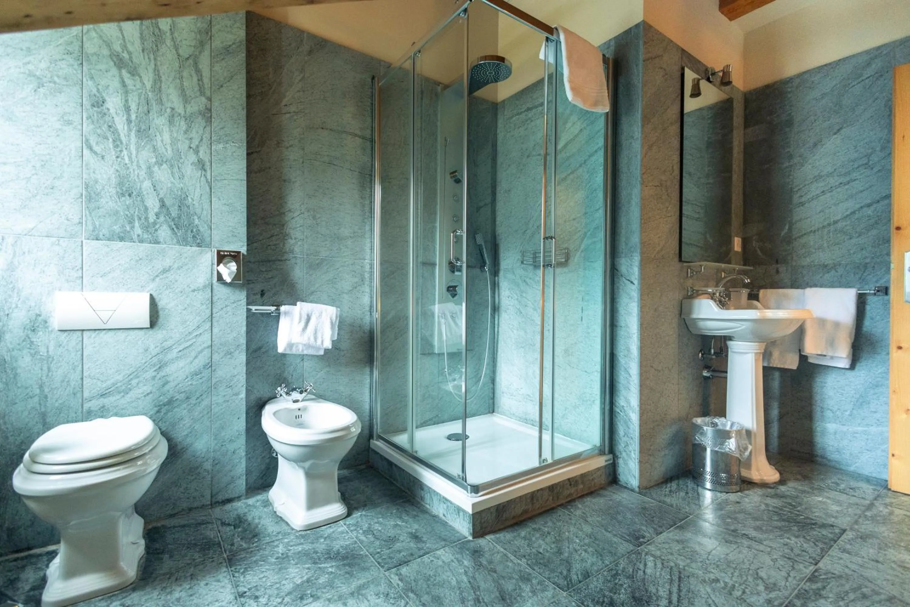 Shower in Hotel Bernina 1865 by Kleos Group Collection