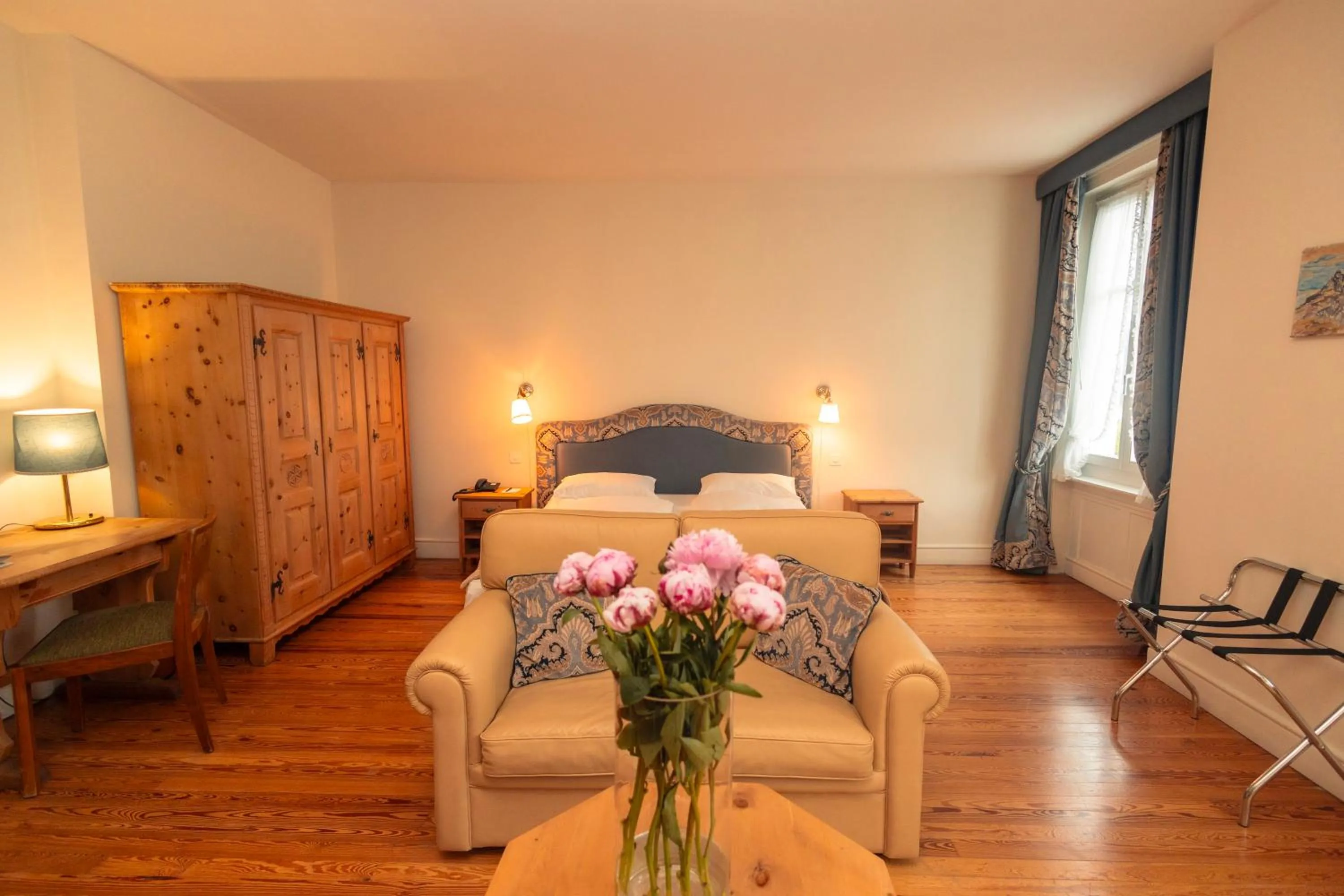 Bed in Hotel Bernina 1865 by Kleos Group Collection