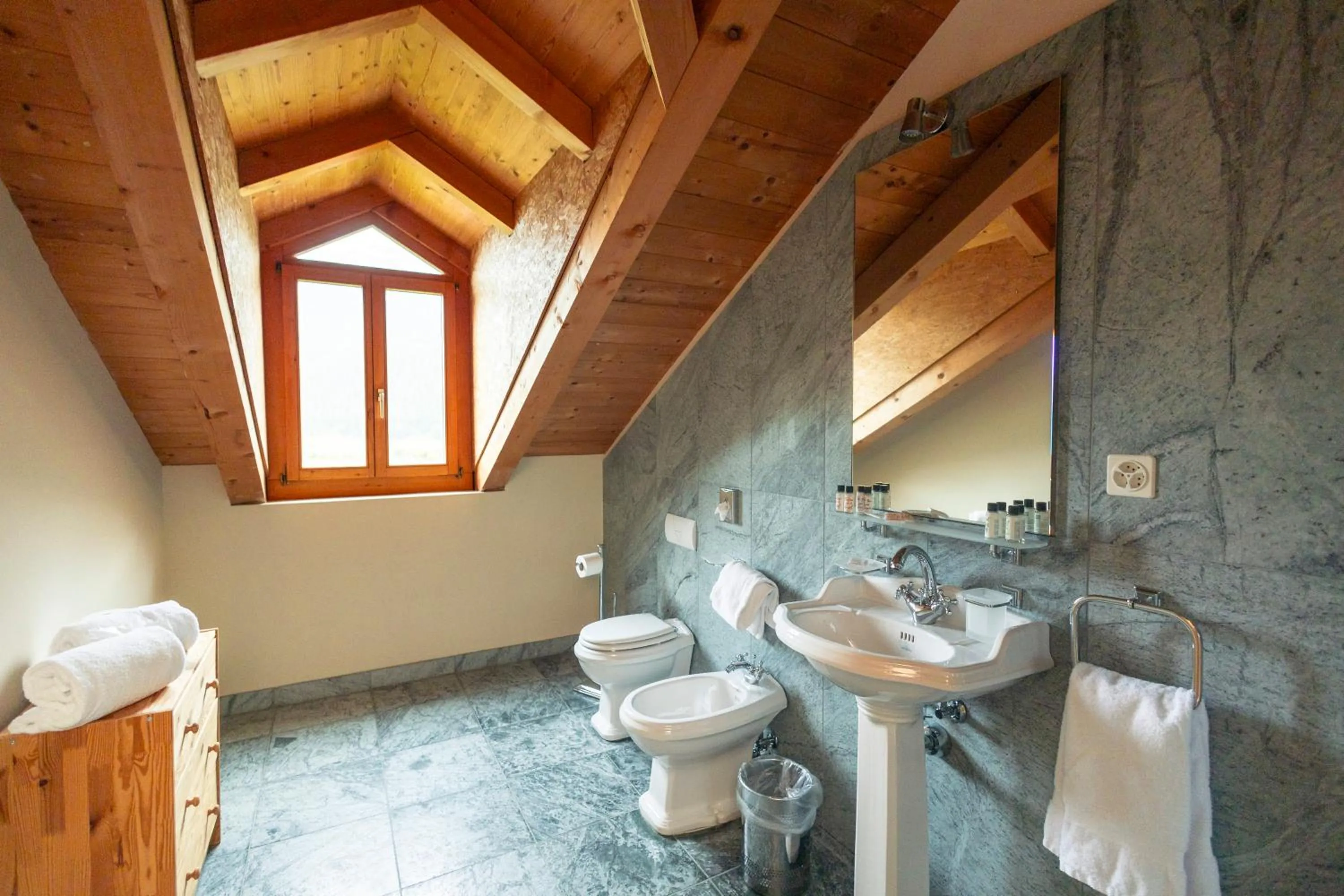 Bathroom in Hotel Bernina 1865 by Kleos Group Collection