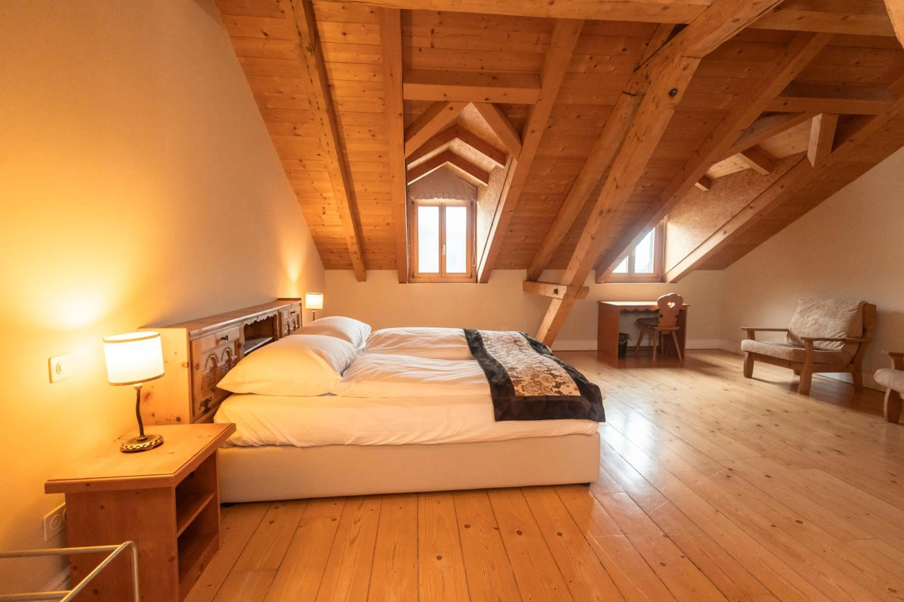 Bed in Hotel Bernina 1865 by Kleos Group Collection