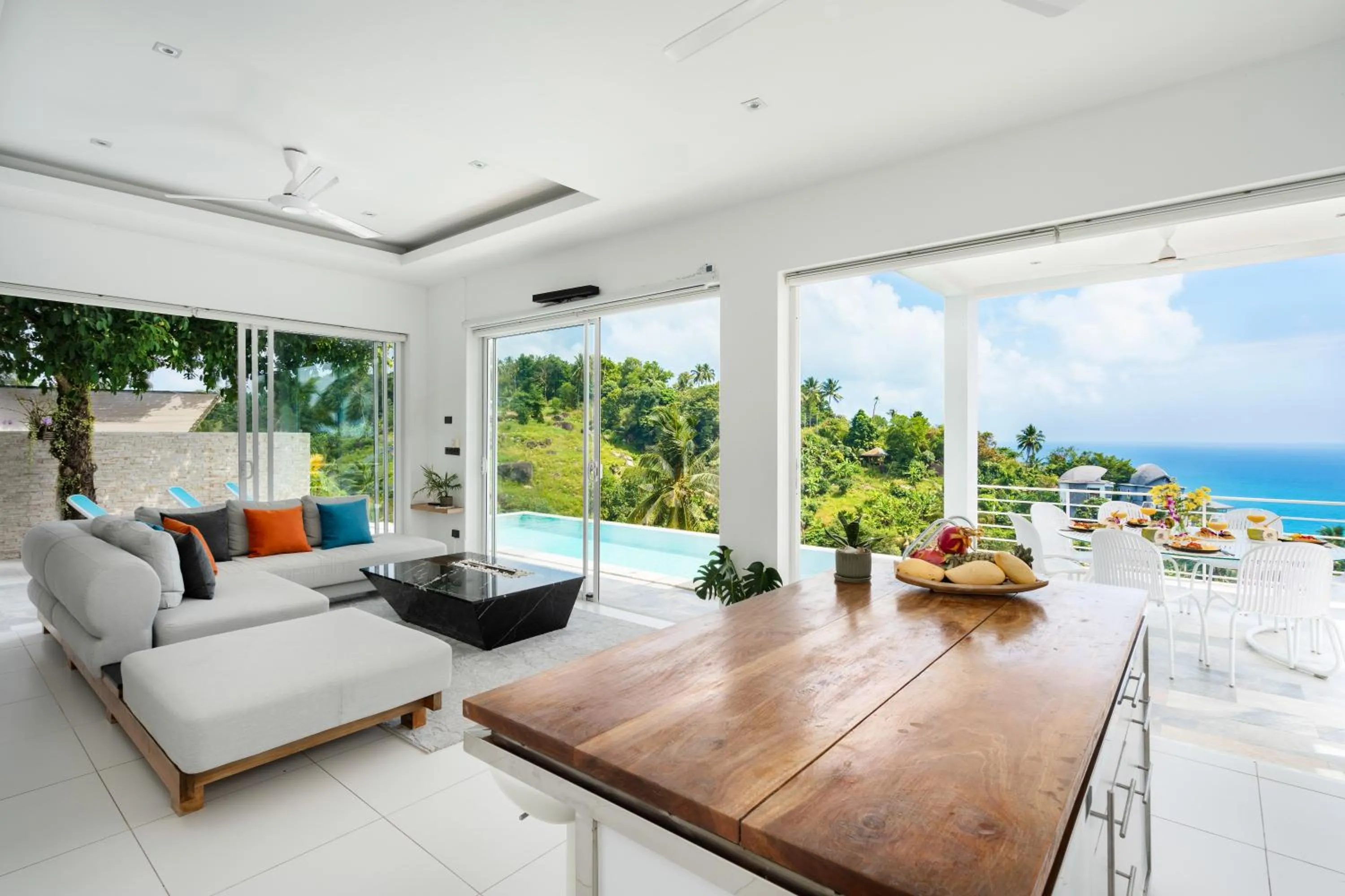 Living room in Villa Melo