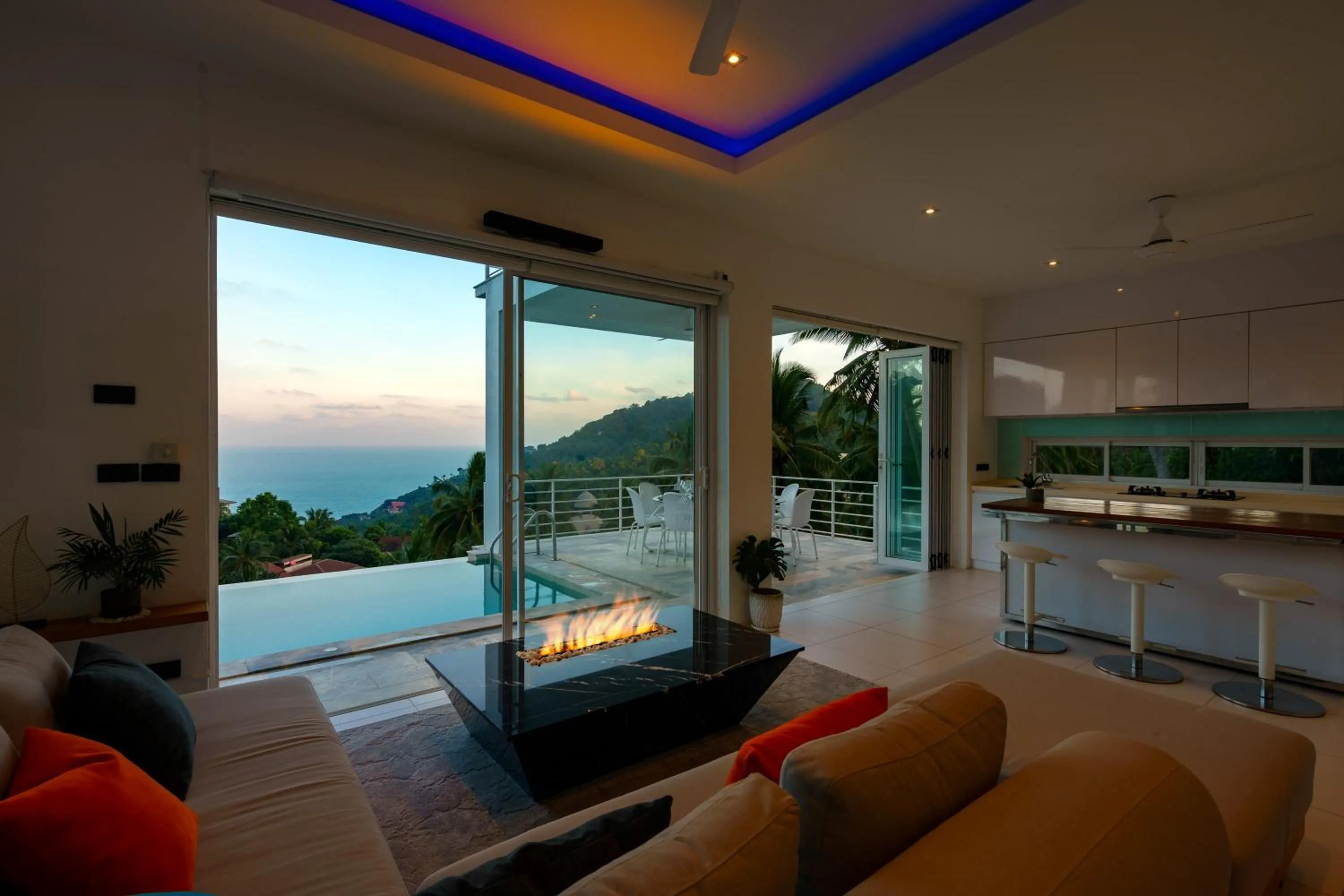 Living room in Villa Melo