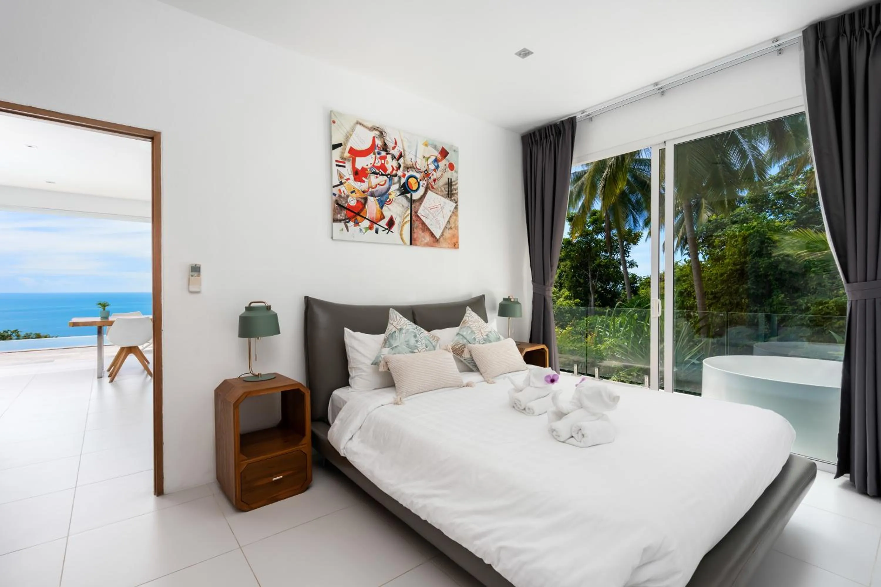 Balcony/Terrace, Bed in Villa Melo