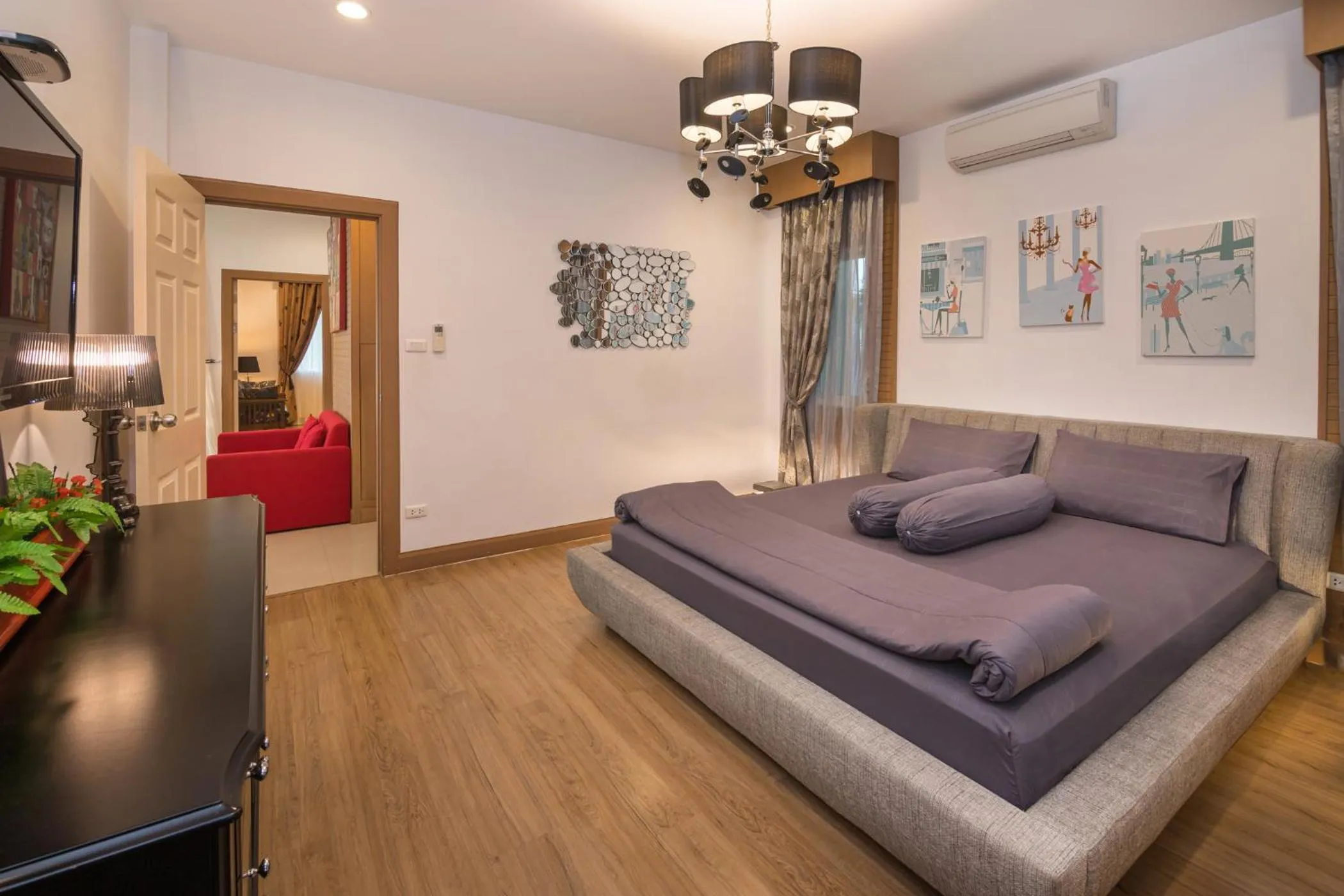 Bed in Leelawadee Pool Villa BBQ&Pool party