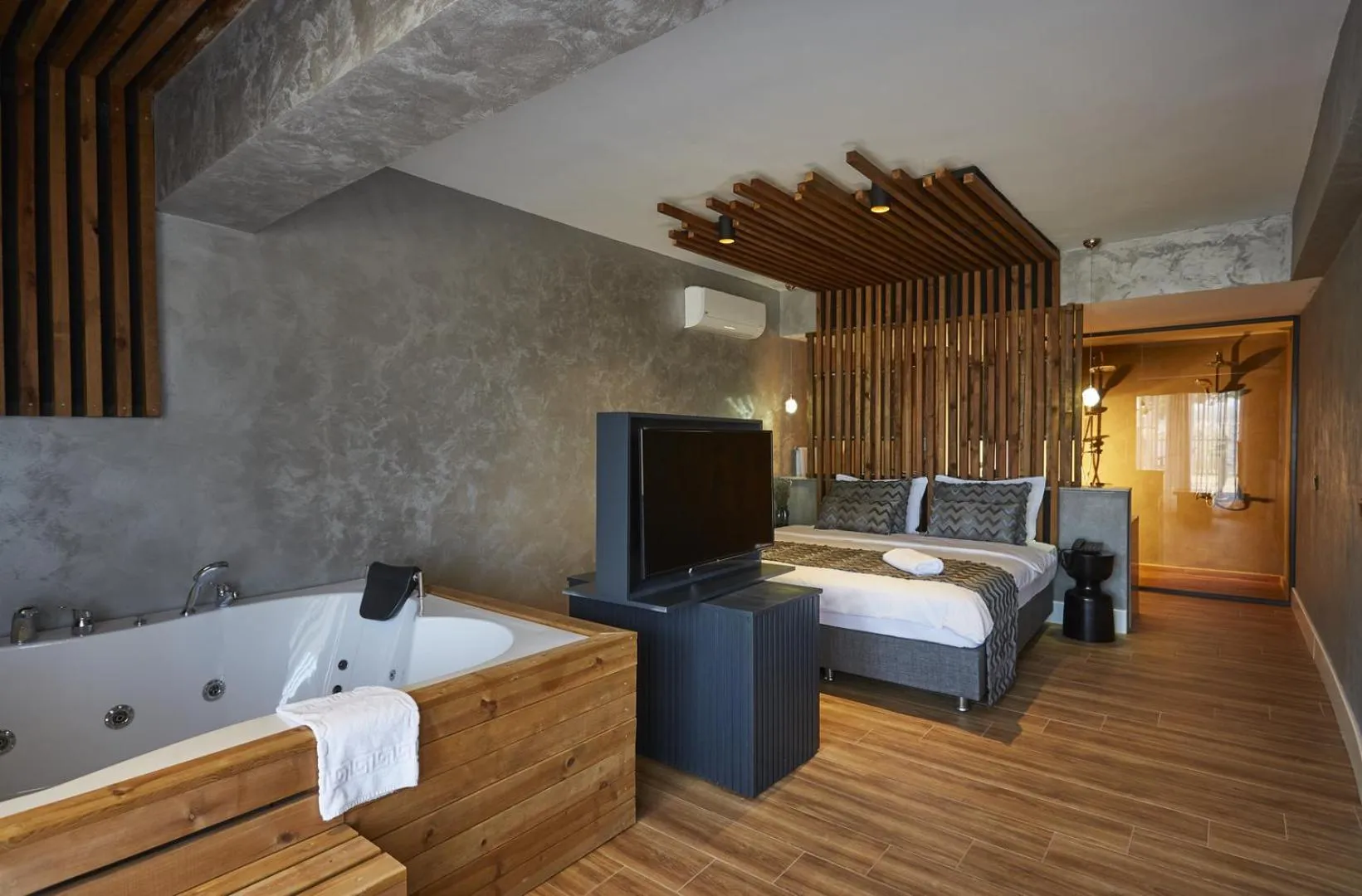 Bed in Sifne Thermal Otel