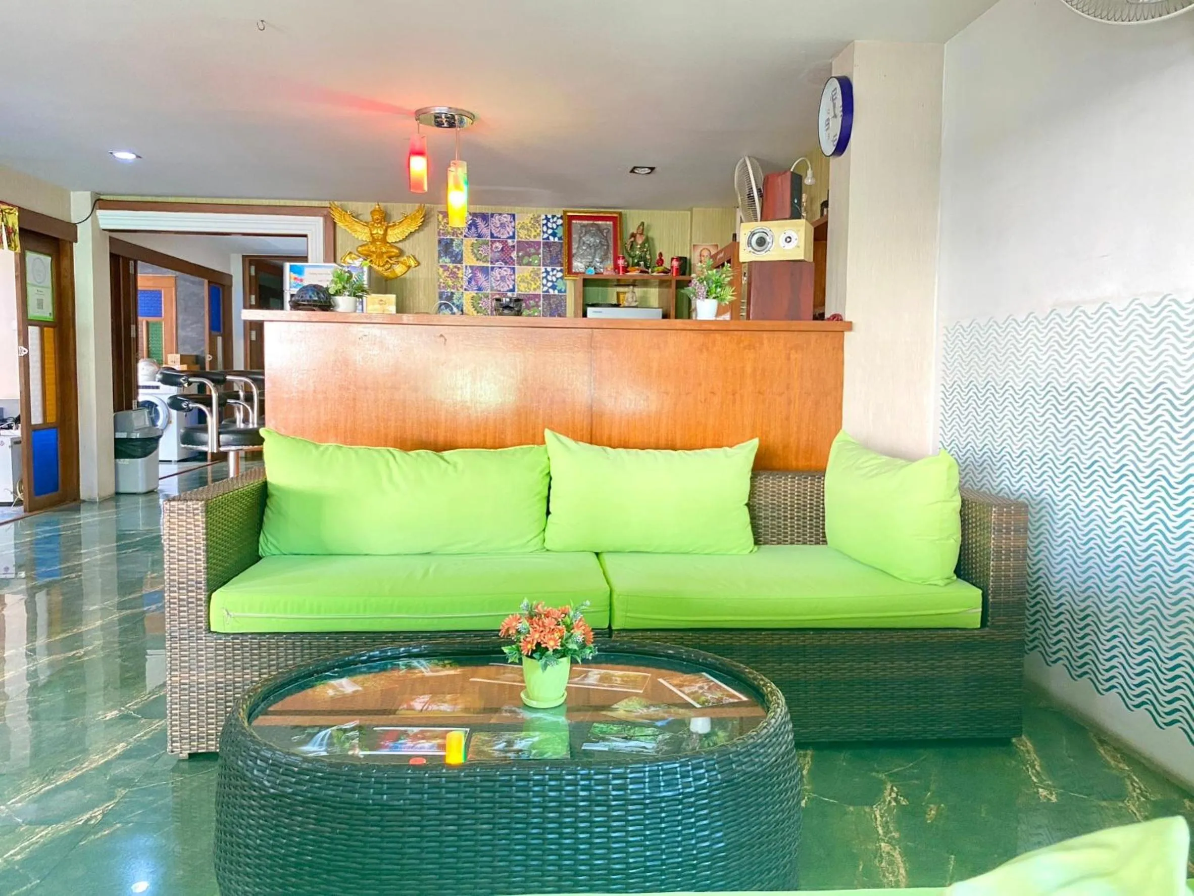 Seating area in Chinda Boutique Hotel