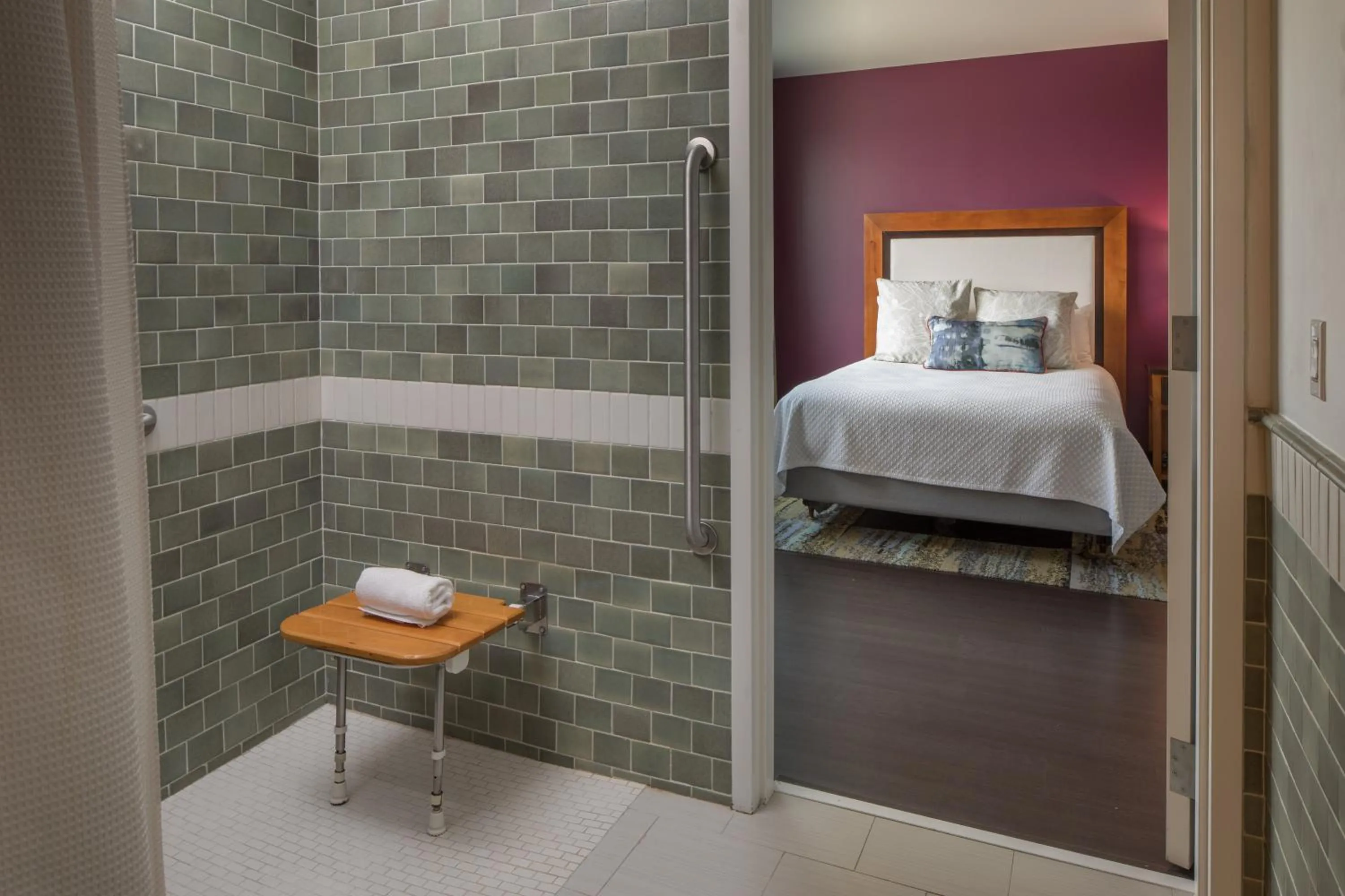 Two Bed Hearing Accessible Room with Roll In Shower in Hotel Indigo Asheville Downtown by IHG