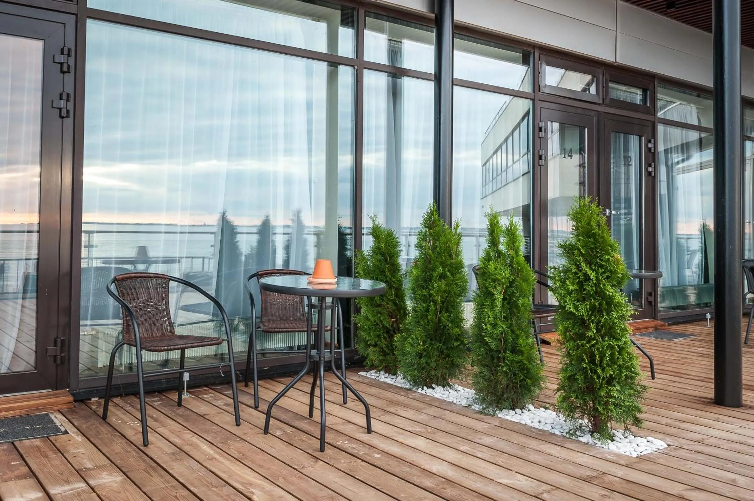 Patio in Pirita Beach Apartments & SPA