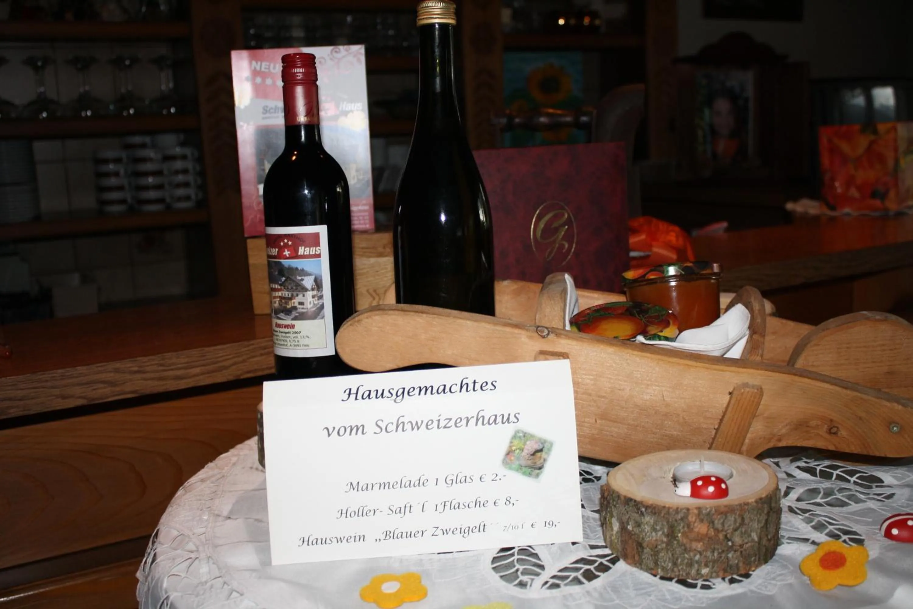 Food and drinks in Hotel Gasthof Schweizerhaus