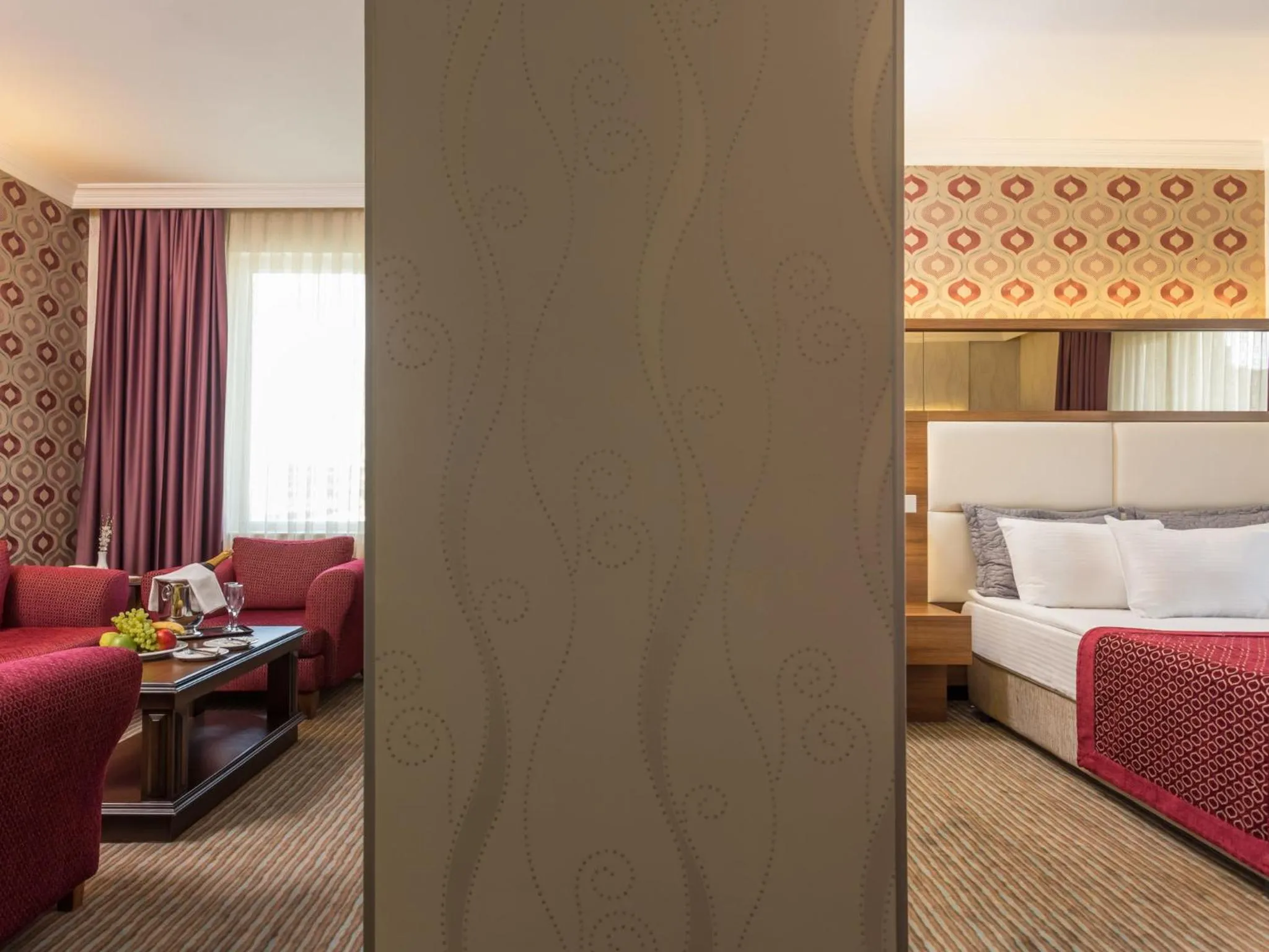 Living room, Bed in Gazi Park Hotel