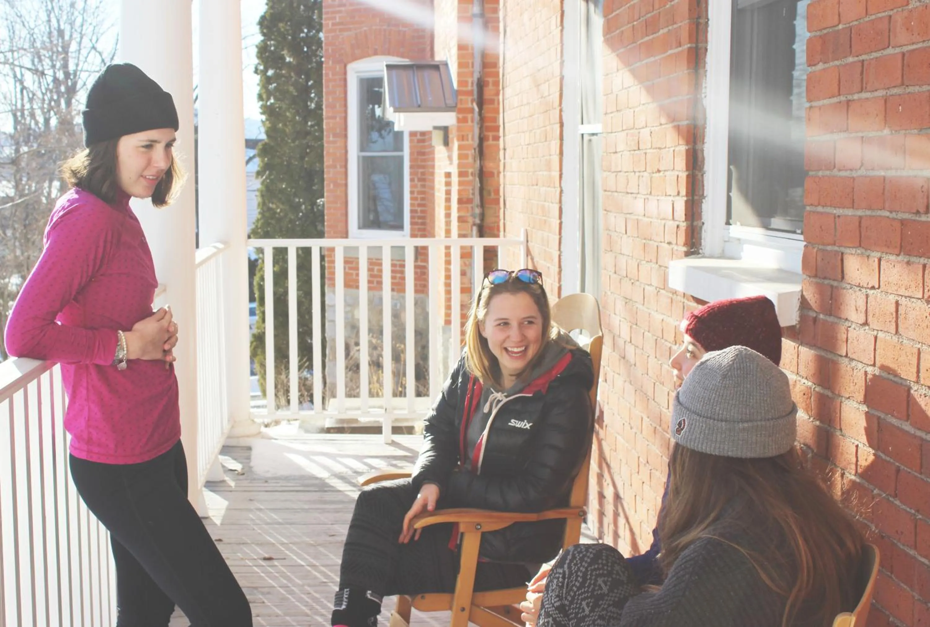 Balcony/Terrace in Auberge de Jeunesse Magog-Orford Hostel