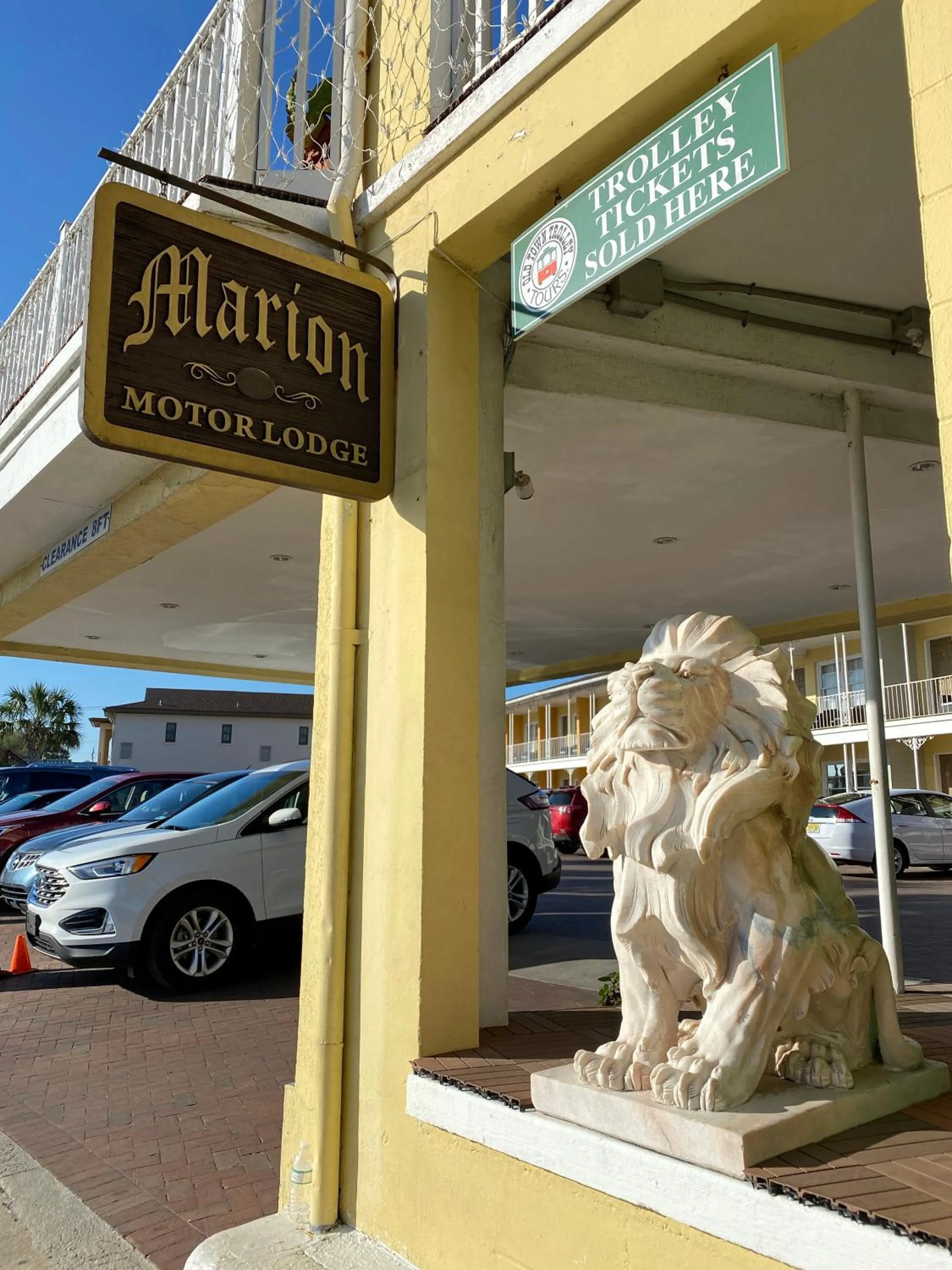 Property building in Historic Waterfront Marion Motor Lodge in downtown St Augustine