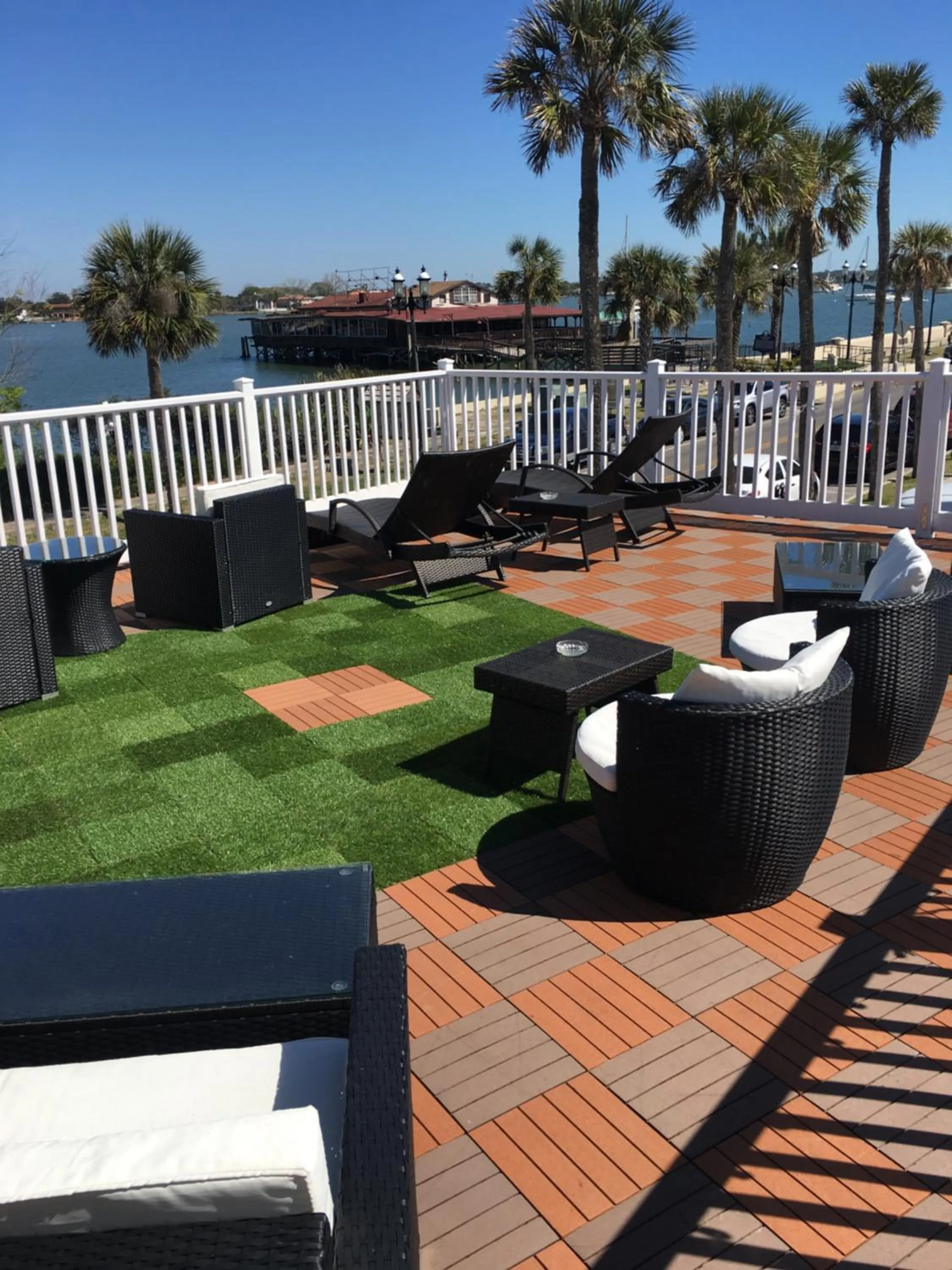 River view in Historic Waterfront Marion Motor Lodge in downtown St Augustine