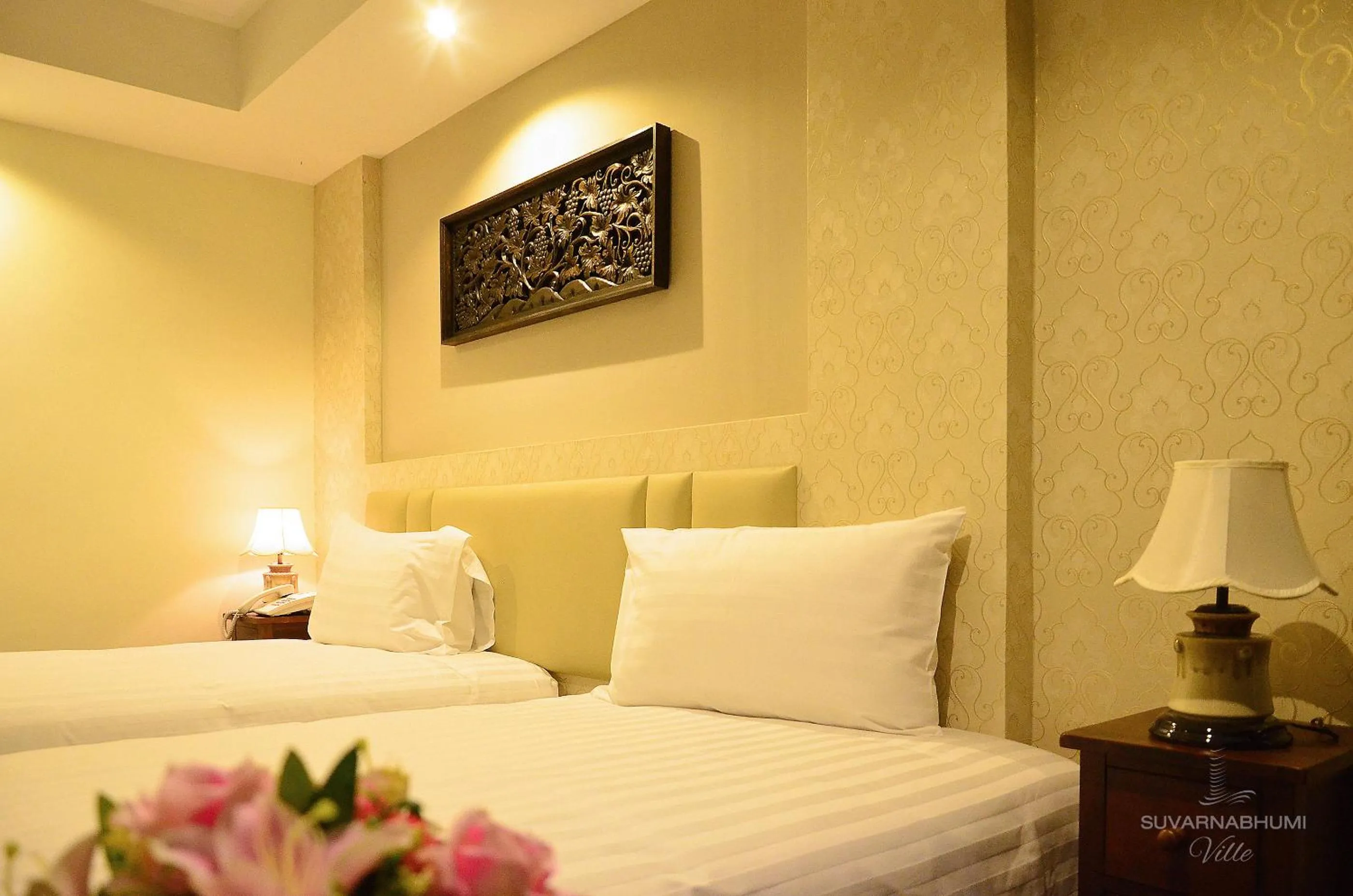 Bedroom, Bed in Suvarnabhumi Ville Airport Hotel