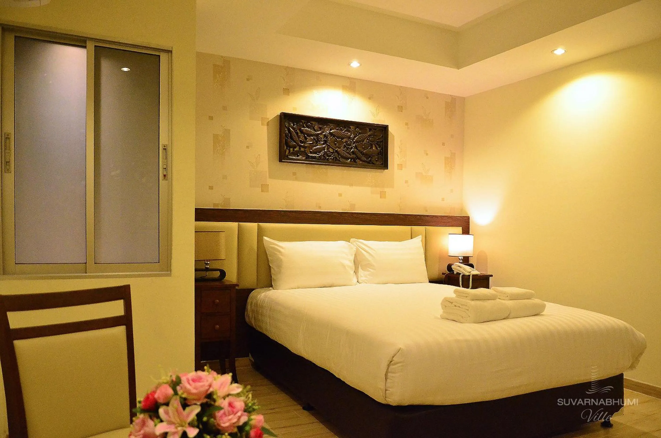Bedroom, Bed in Suvarnabhumi Ville Airport Hotel