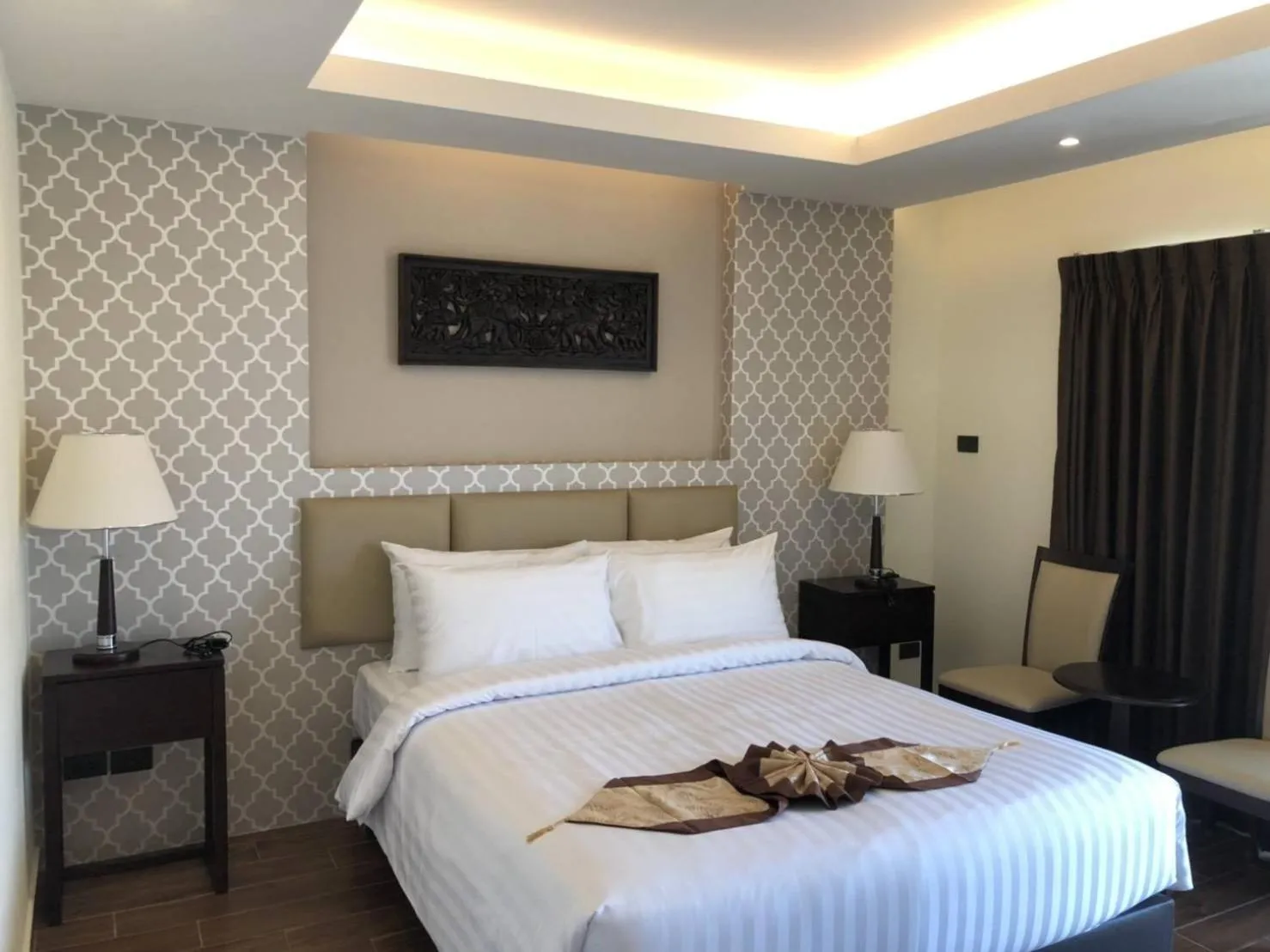 Bed in Suvarnabhumi Ville Airport Hotel