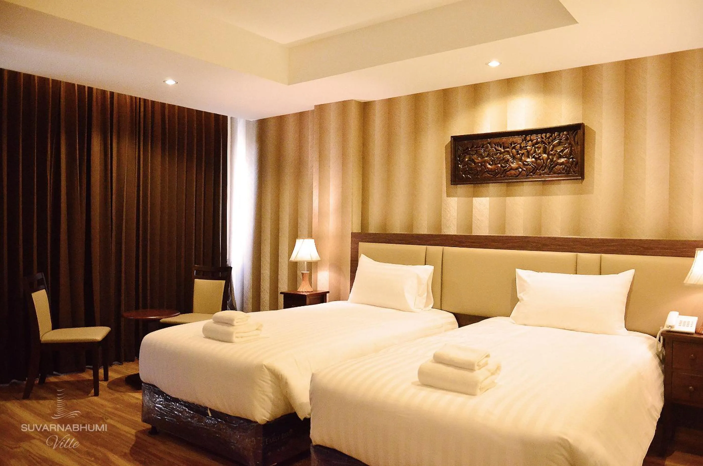 Bedroom, Bed in Suvarnabhumi Ville Airport Hotel
