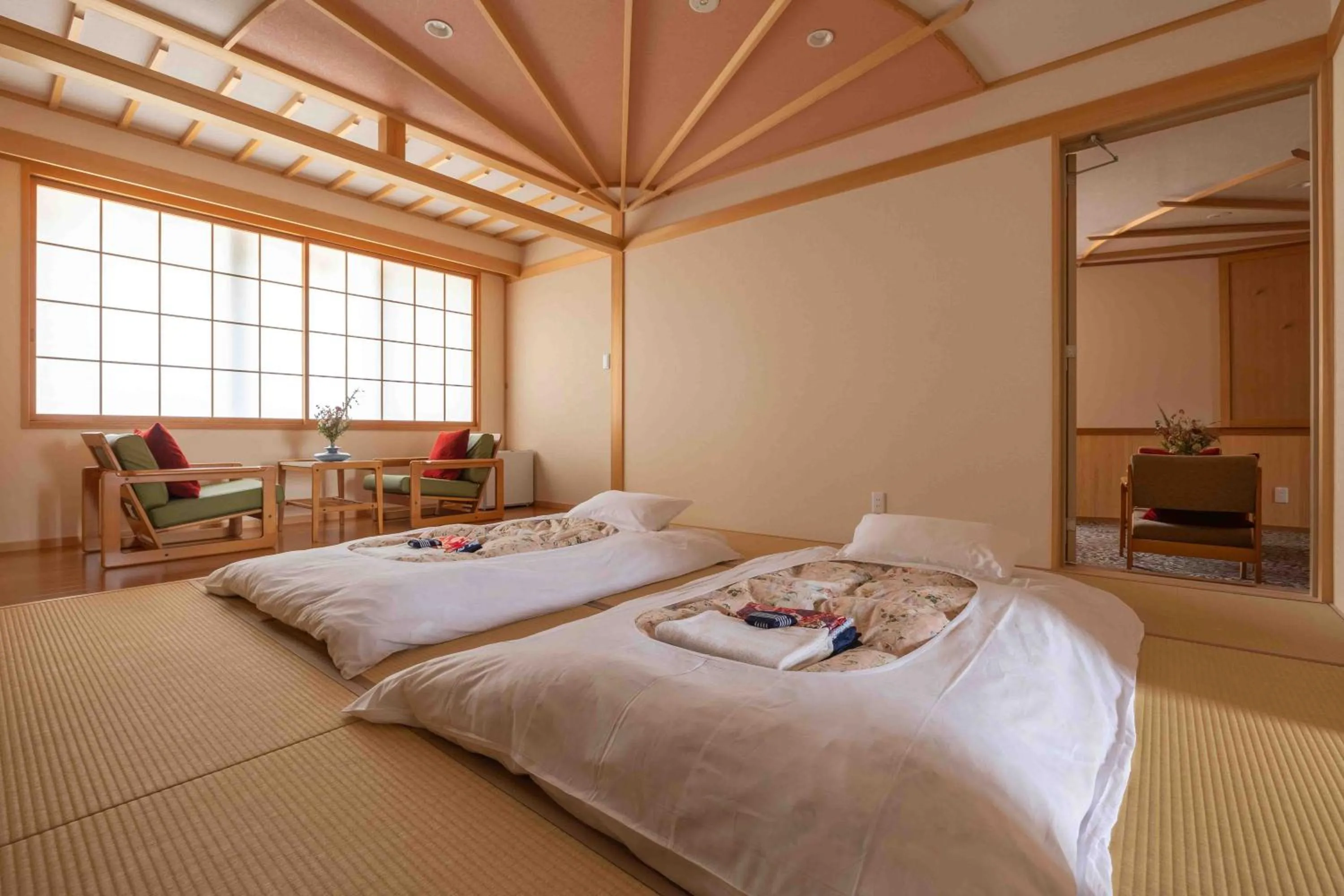 Bed in Nozawa View Hotel Shimataya