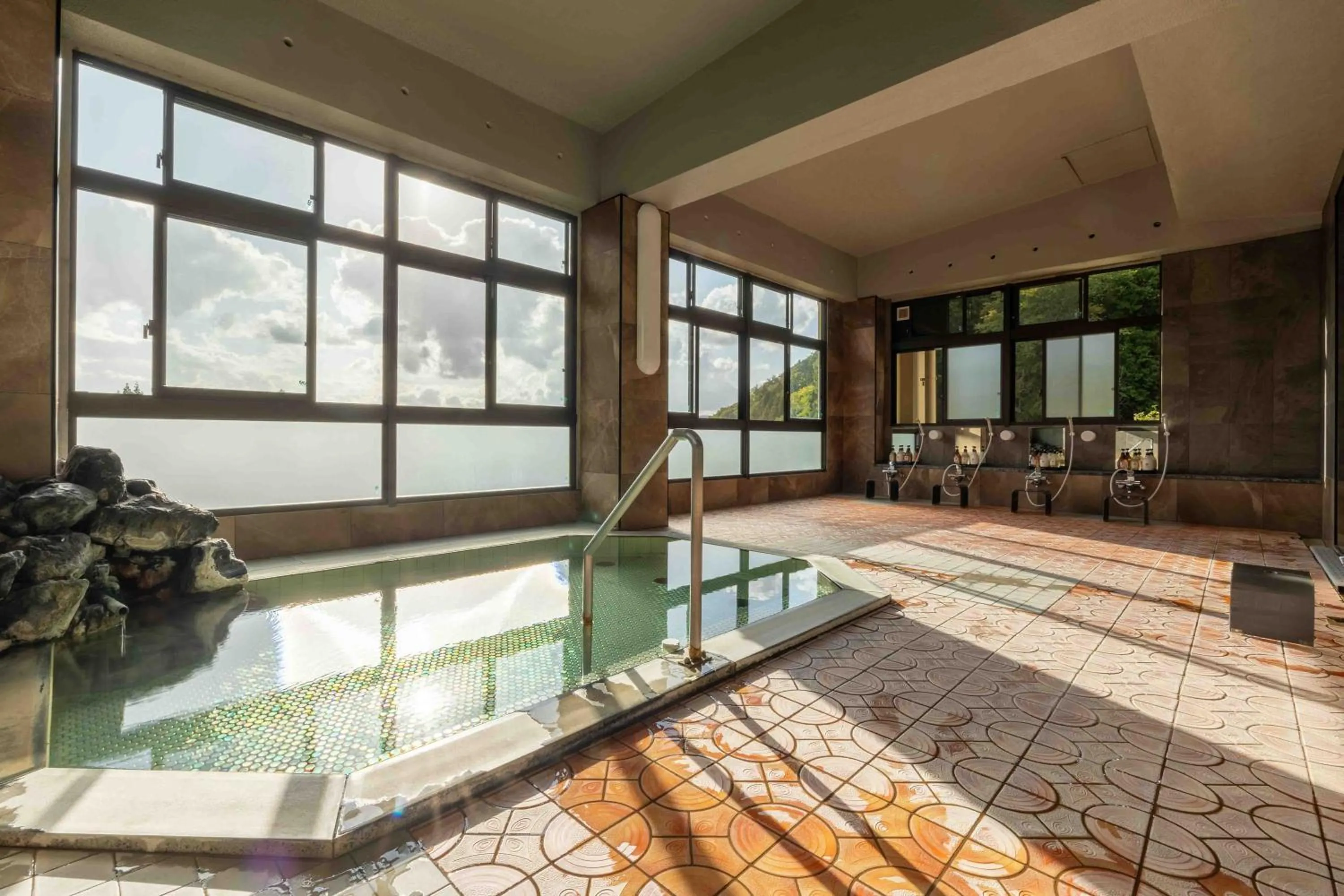 Hot Spring Bath in Nozawa View Hotel Shimataya