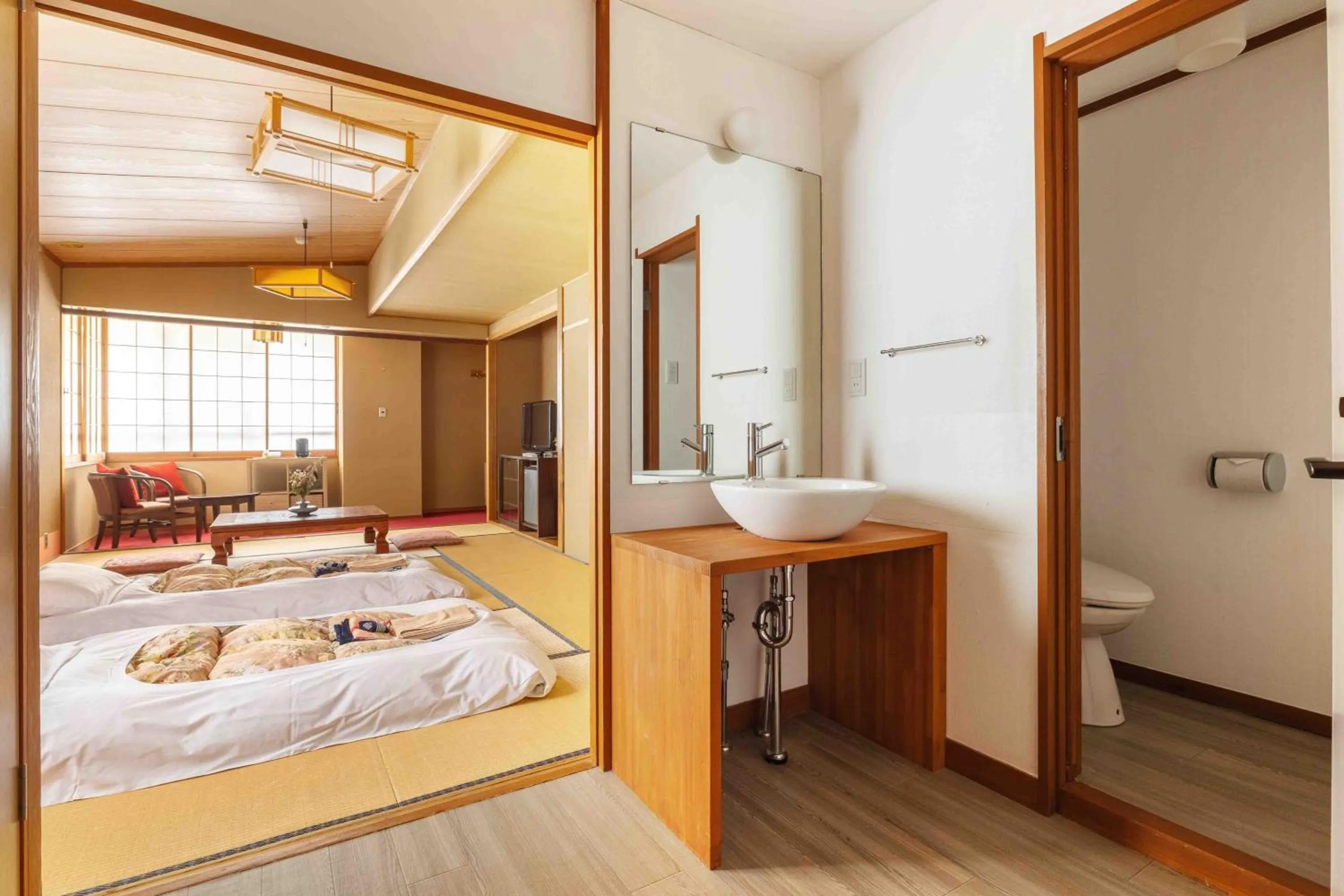 Bed in Nozawa View Hotel Shimataya