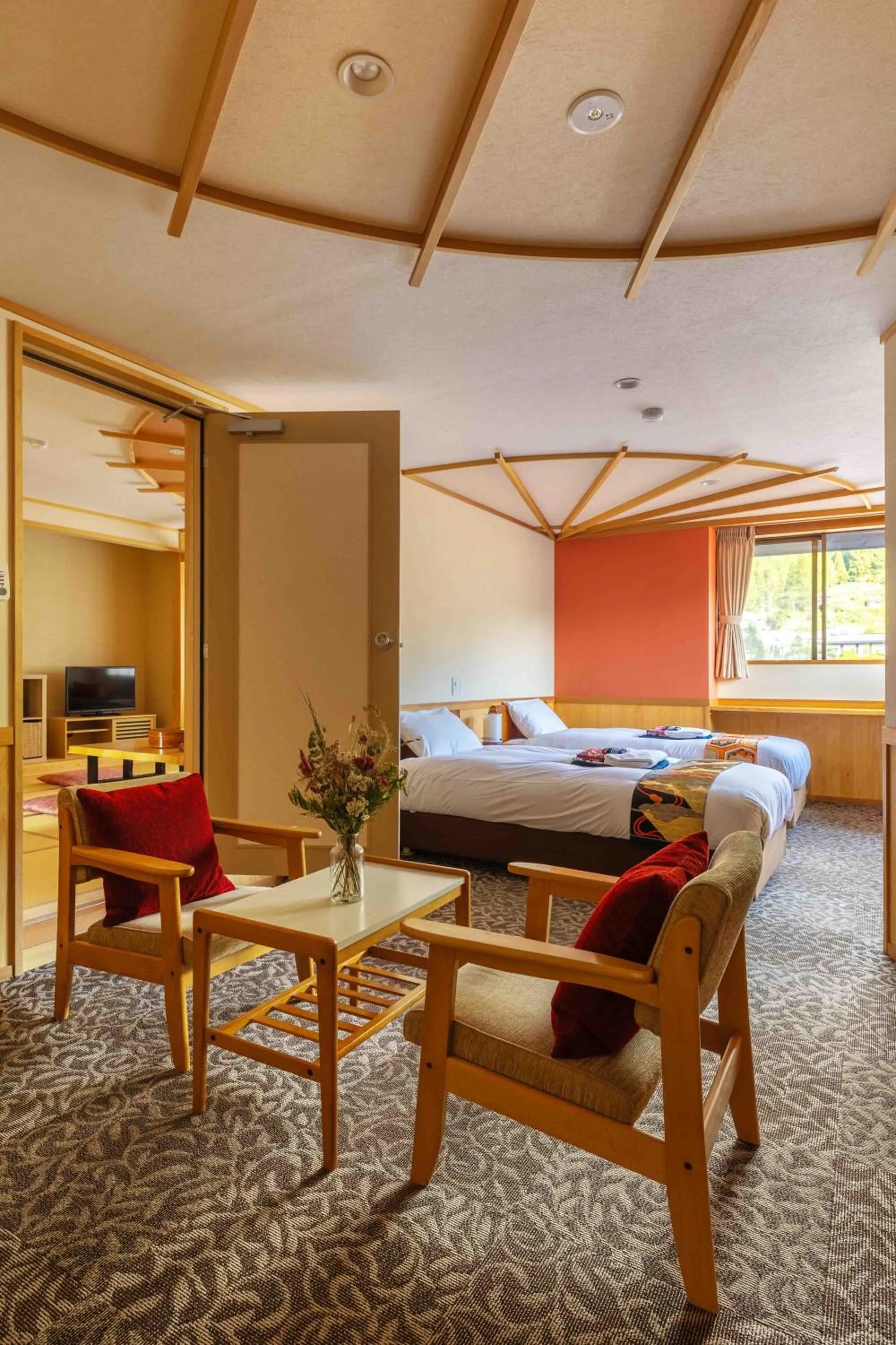 Bed in Nozawa View Hotel Shimataya