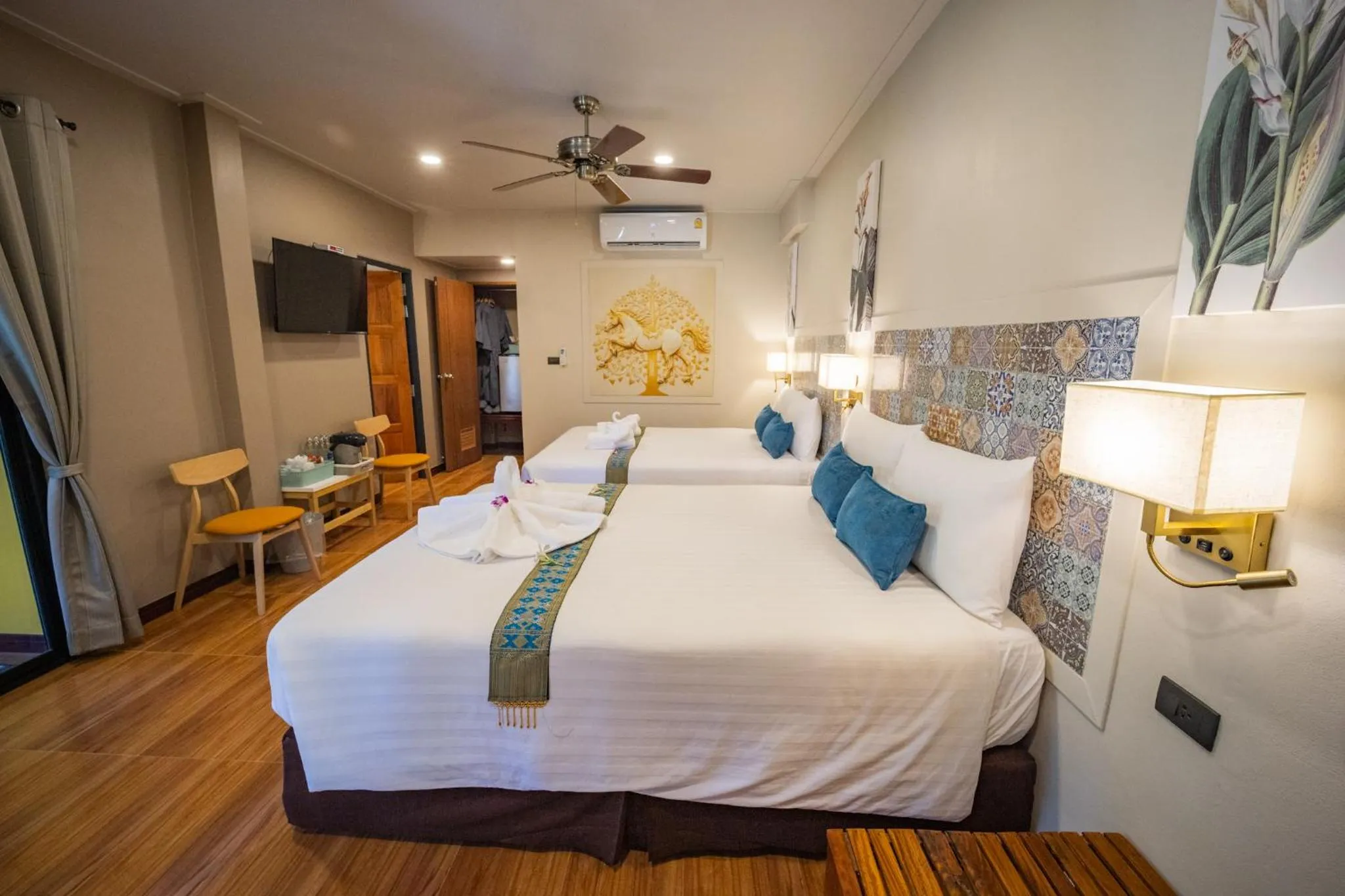 Bed in Khong Chiam Orchid Riverside Resort