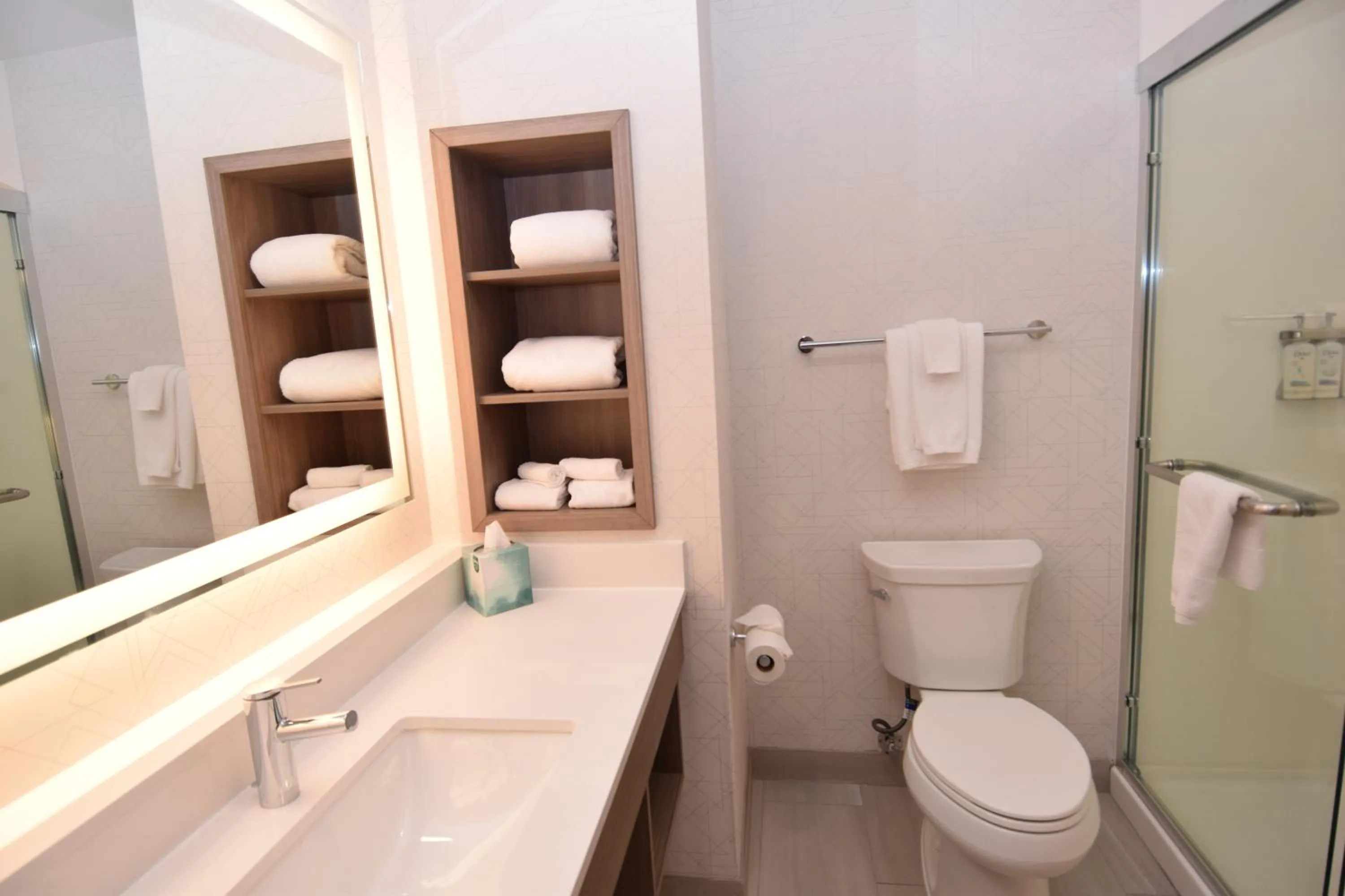 Shower in Holiday Inn Express Syracuse Airport by IHG