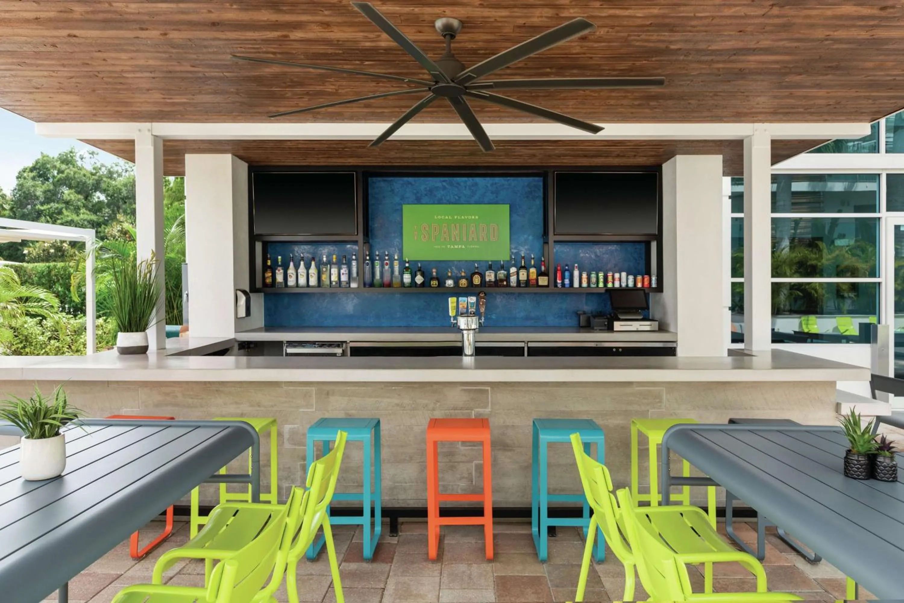 Pool view in Hotel Alba Tampa, Tapestry Collection By Hilton