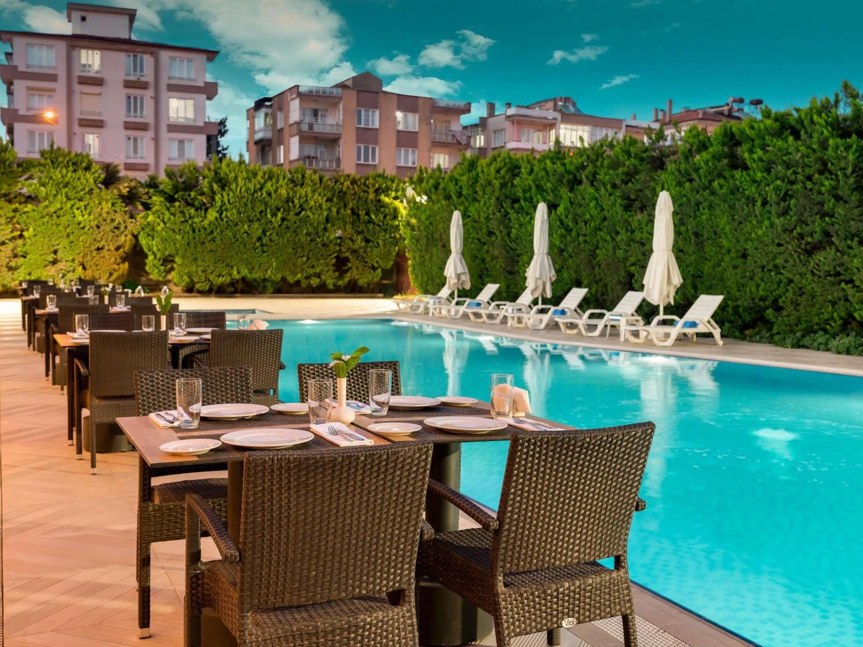 Pool view in Novotel Gaziantep