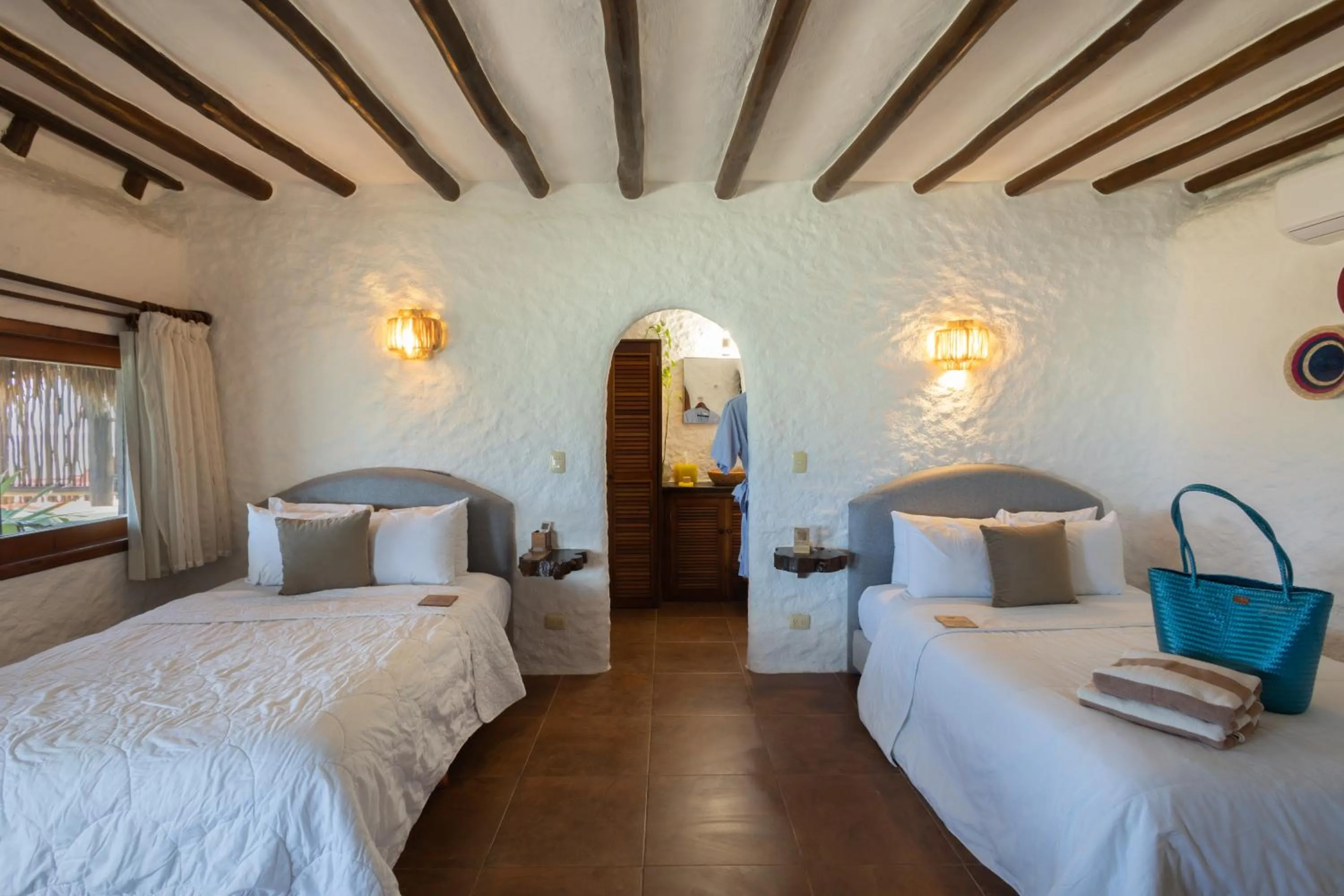 Bedroom, Bed in Hotel Las Nubes Holbox