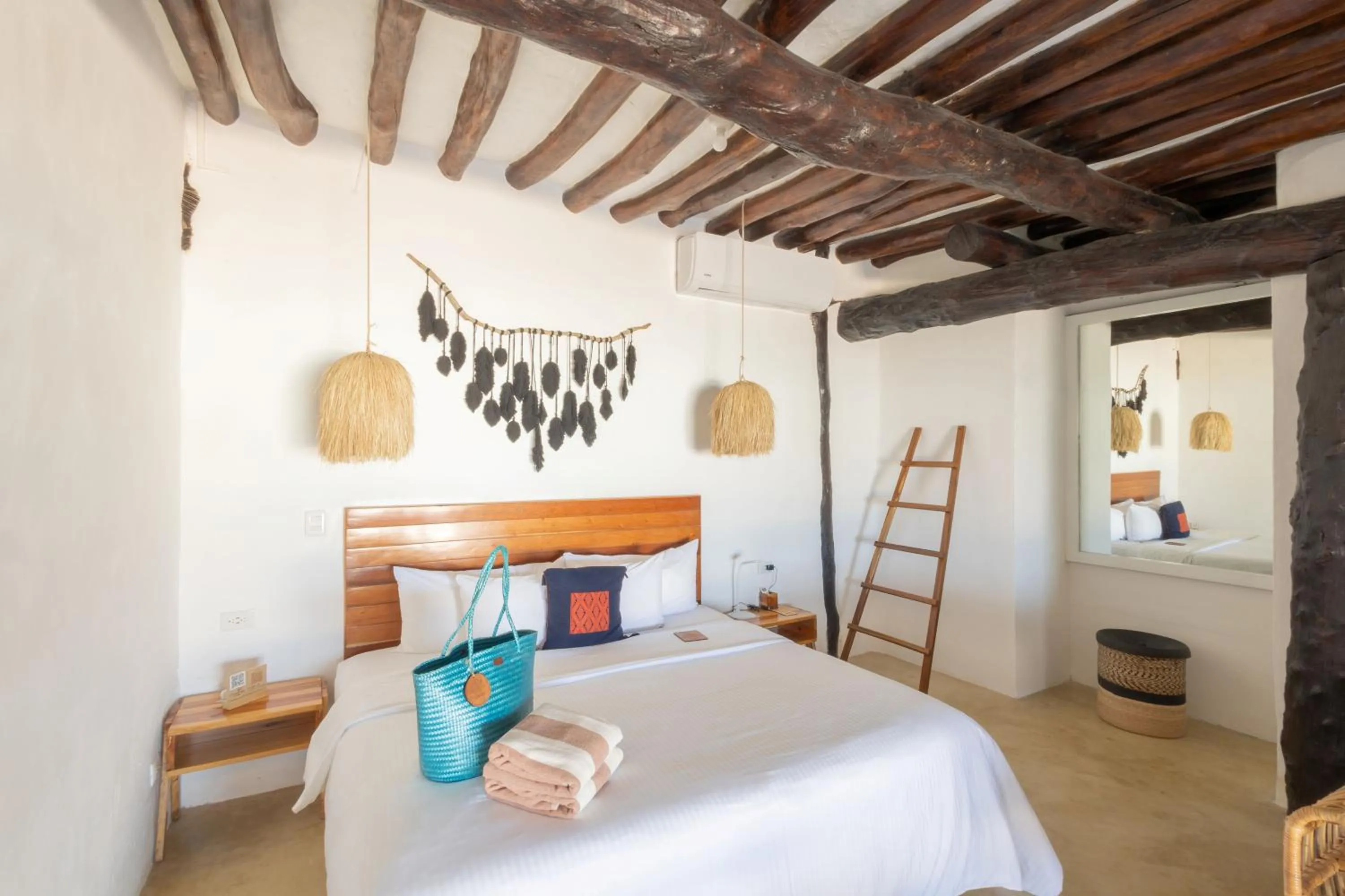 Bed in Hotel Las Nubes Holbox