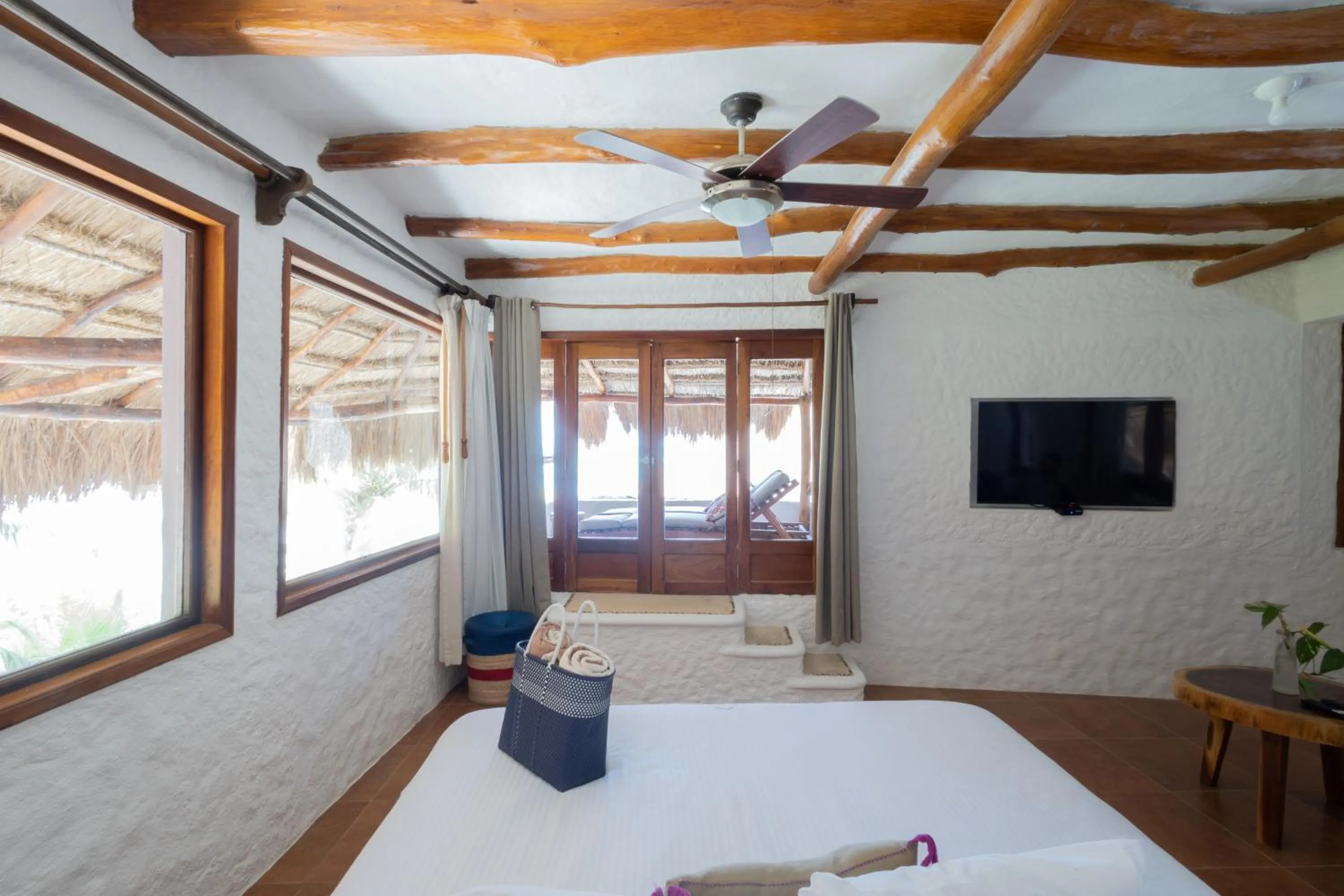 Bed in Hotel Las Nubes Holbox