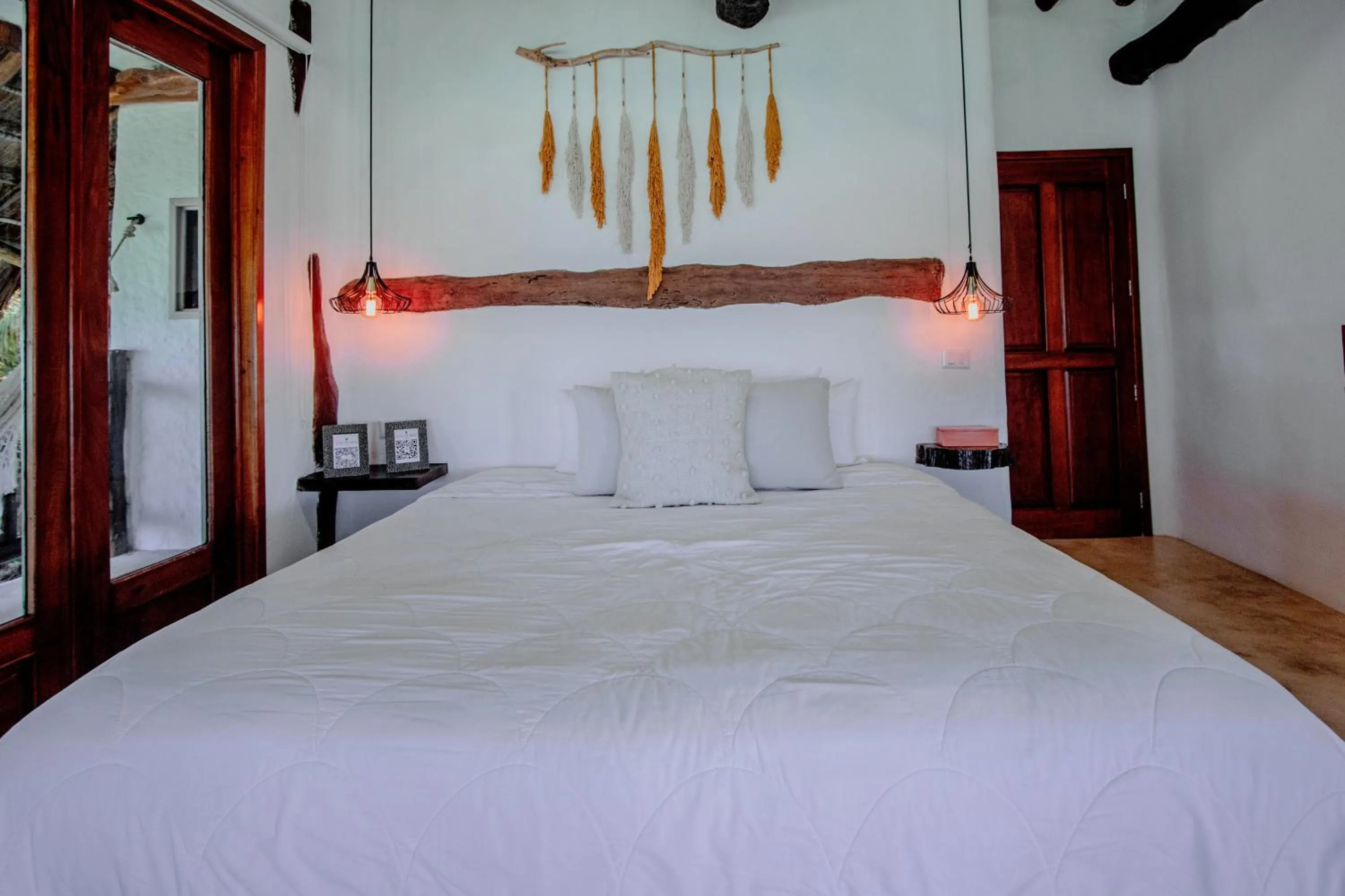 Bed in Hotel Las Nubes Holbox