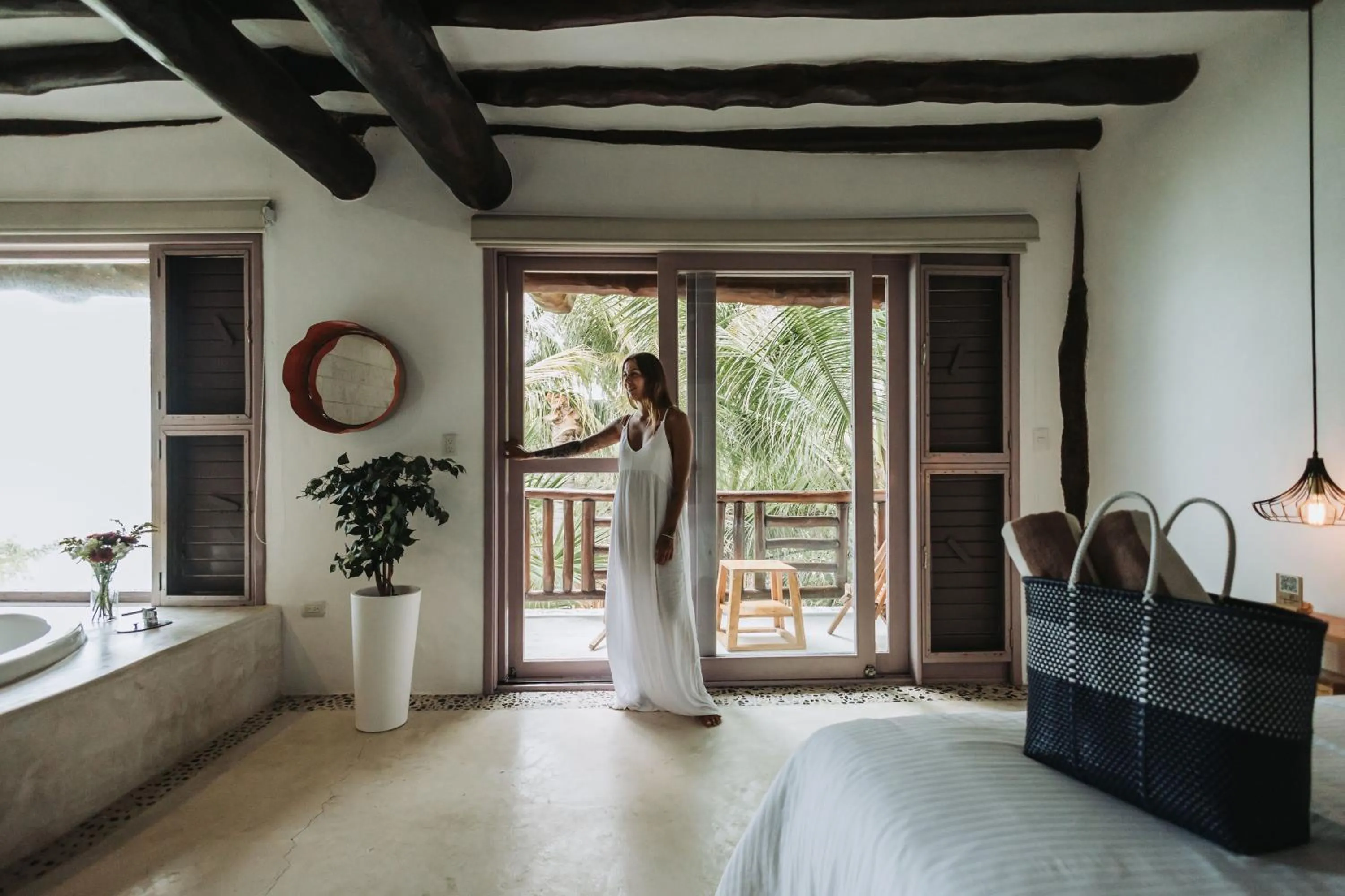 Living room, Bed in Hotel Las Nubes Holbox