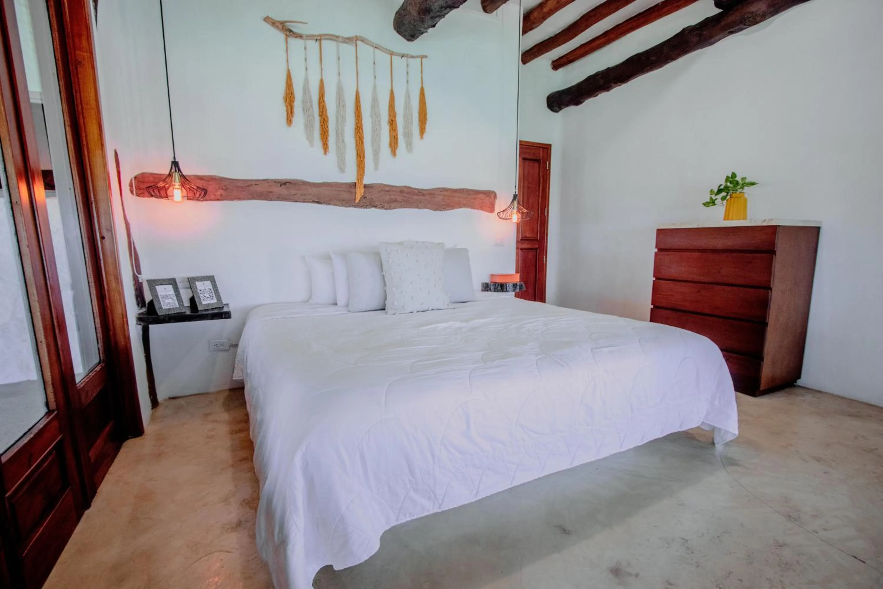Bedroom, Bed in Hotel Las Nubes Holbox