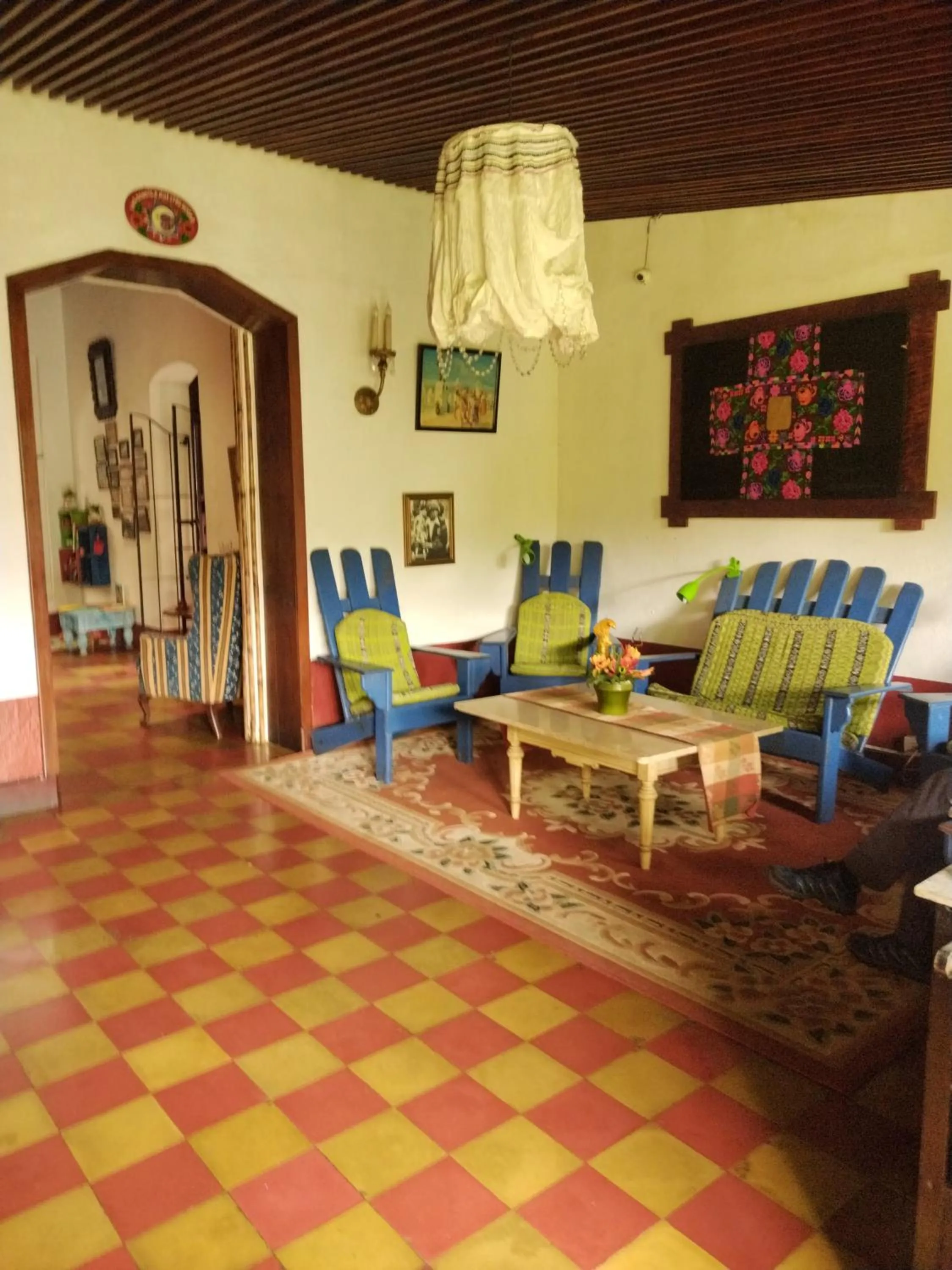 Seating area in Hotel Casa Chapultepec