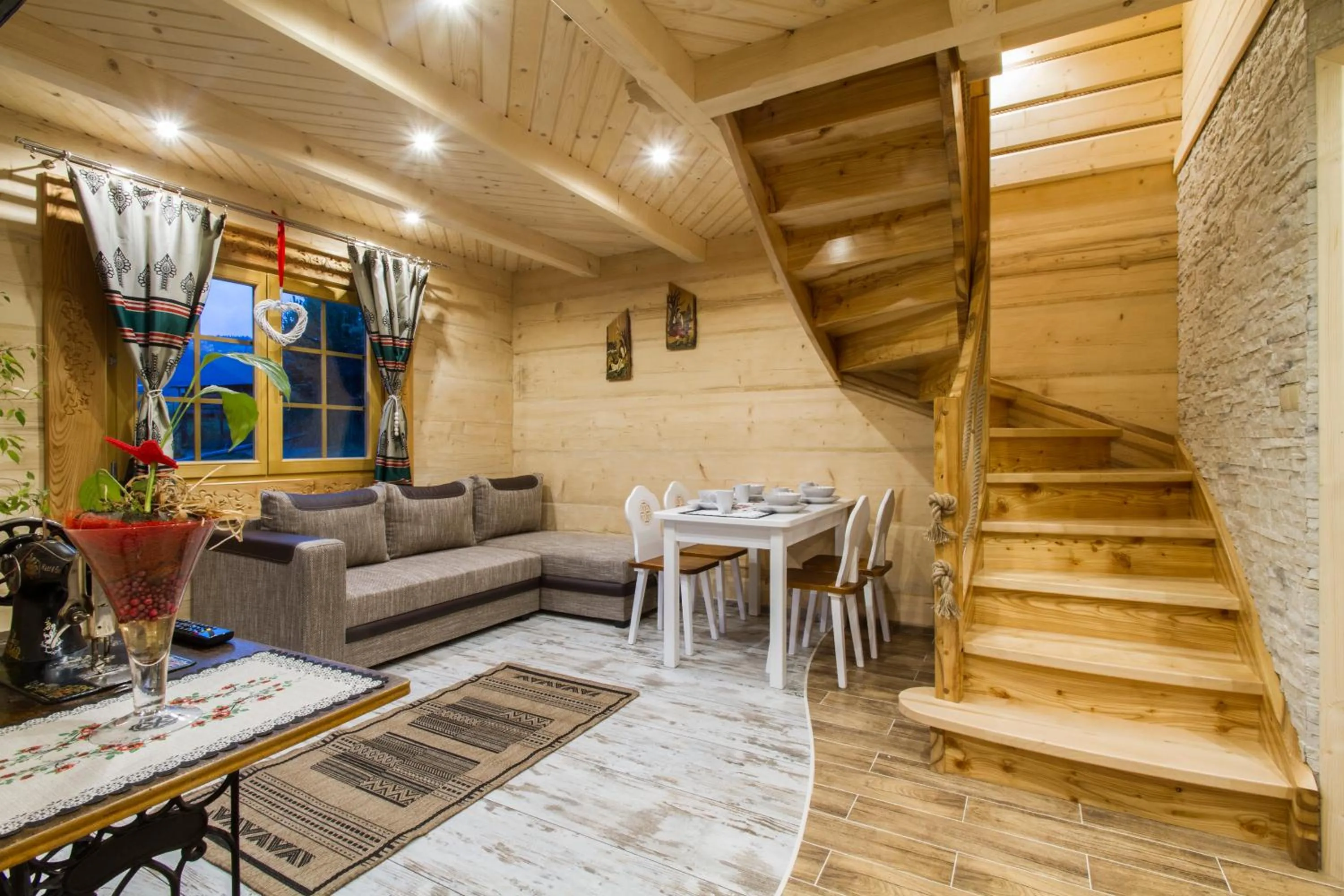 Living room in Domek z Widokiem Harenda View Cottage with a view Harenda View-Zakopane
