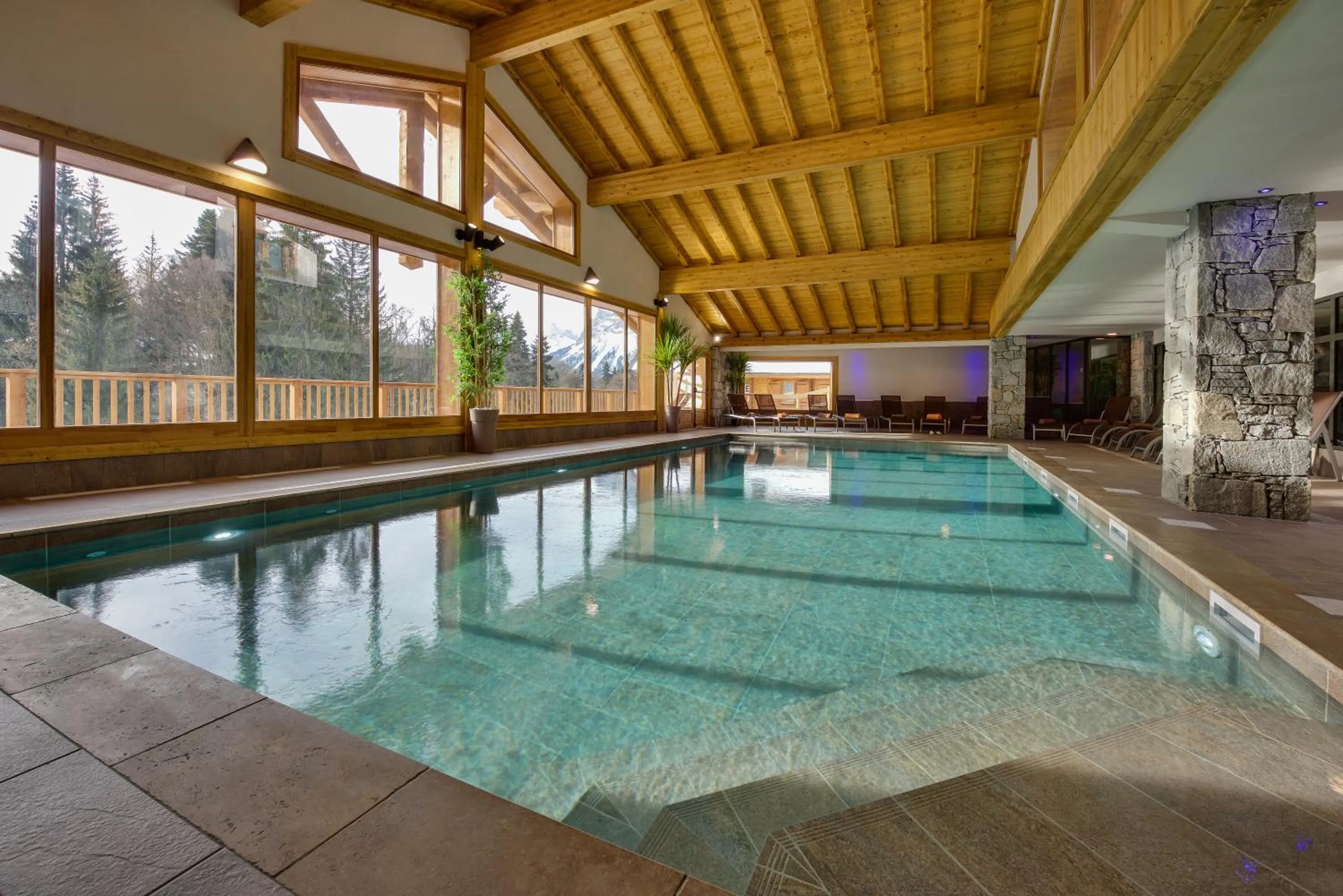 Swimming pool in CGH Résidence Boutique Les Chalets de Léana
