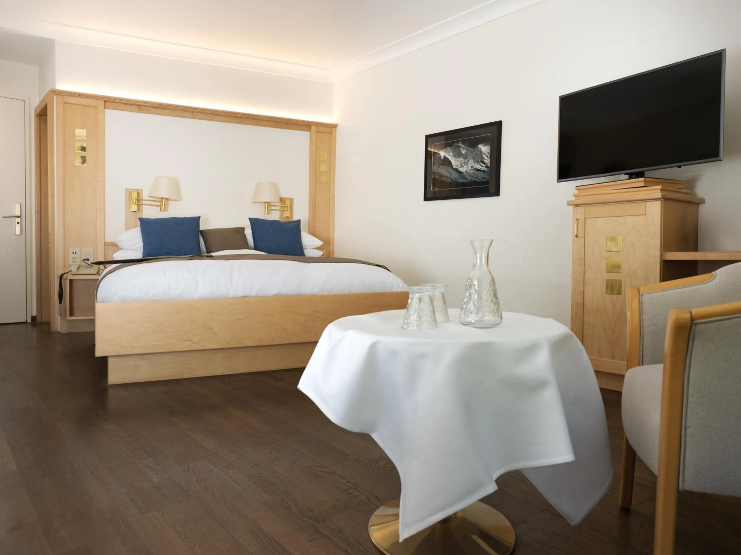 Bed in Beausite Park Hotel & Spa