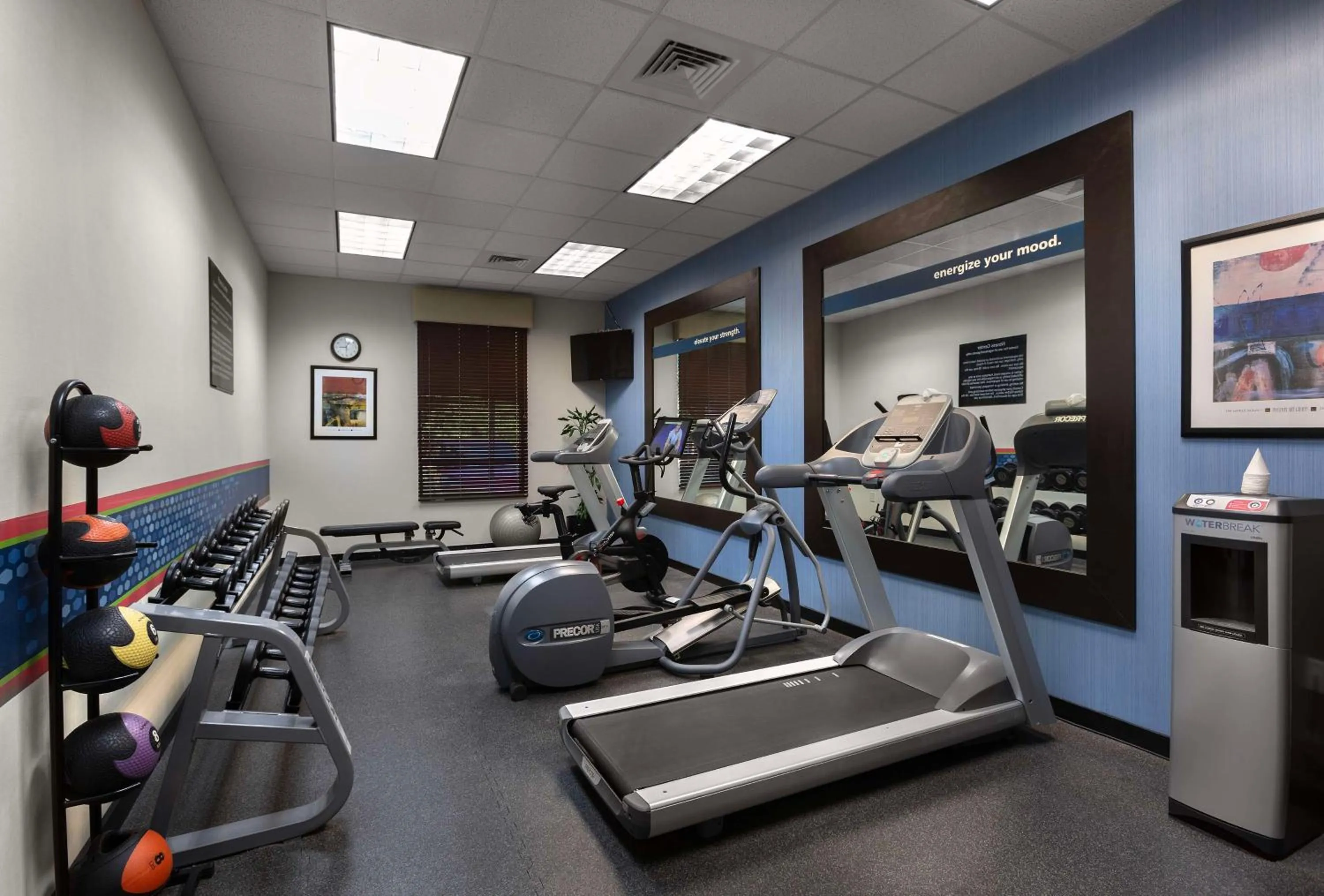 Fitness centre/facilities in Hampton Inn Belmont at Montcross