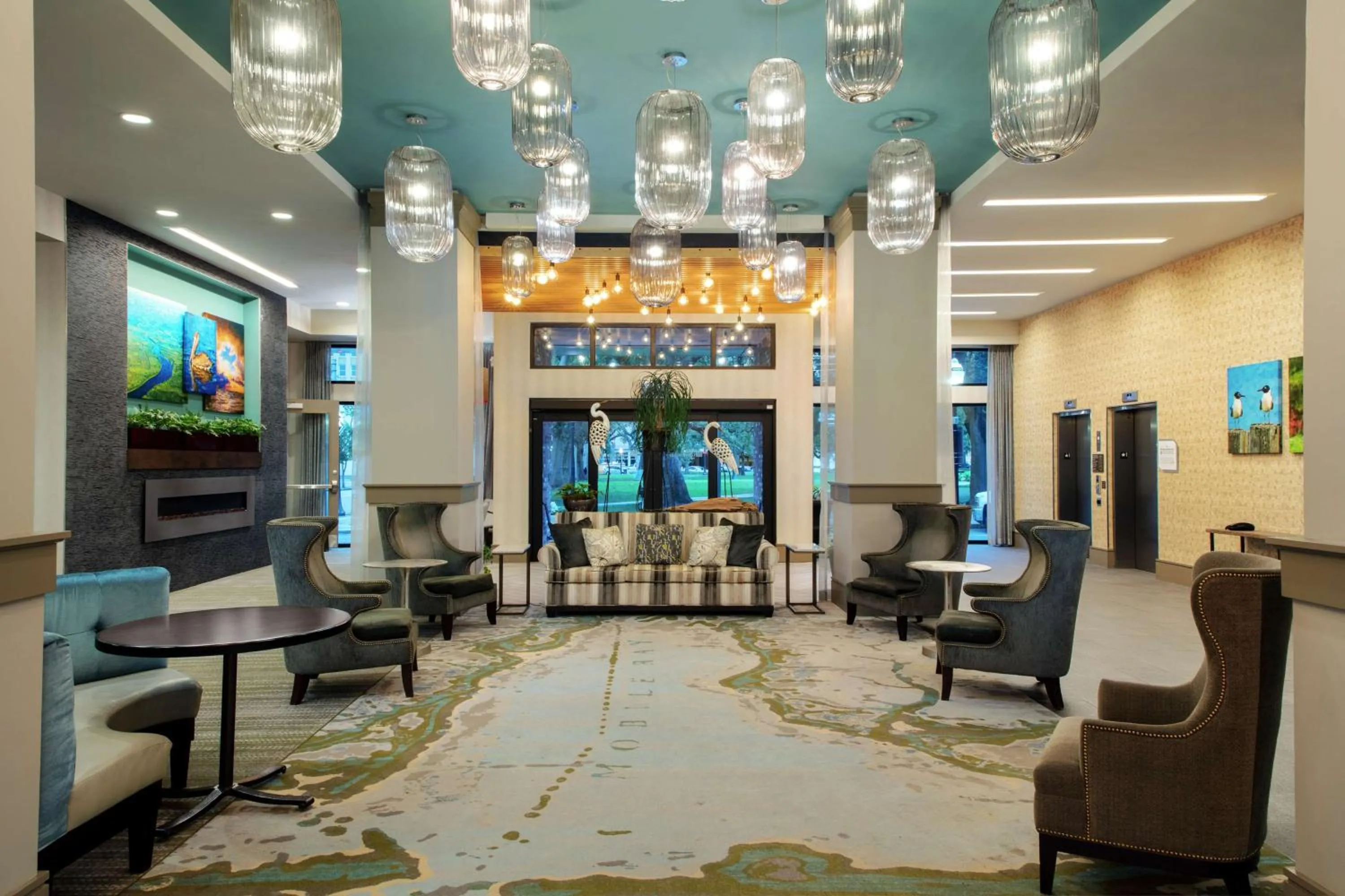 Lobby or reception in Hilton Garden Inn Mobile Downtown