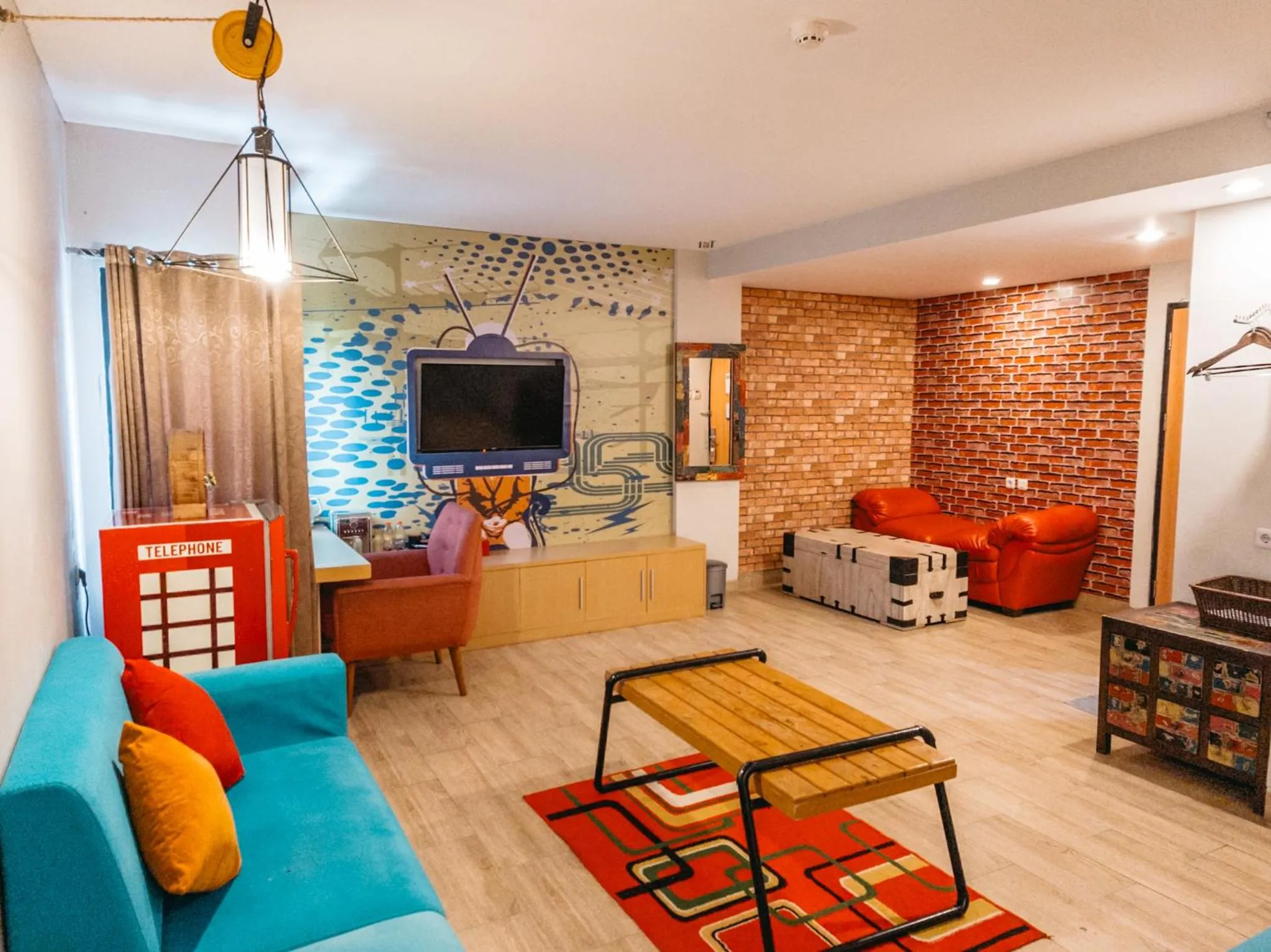 Living room in Meotel Purwokerto